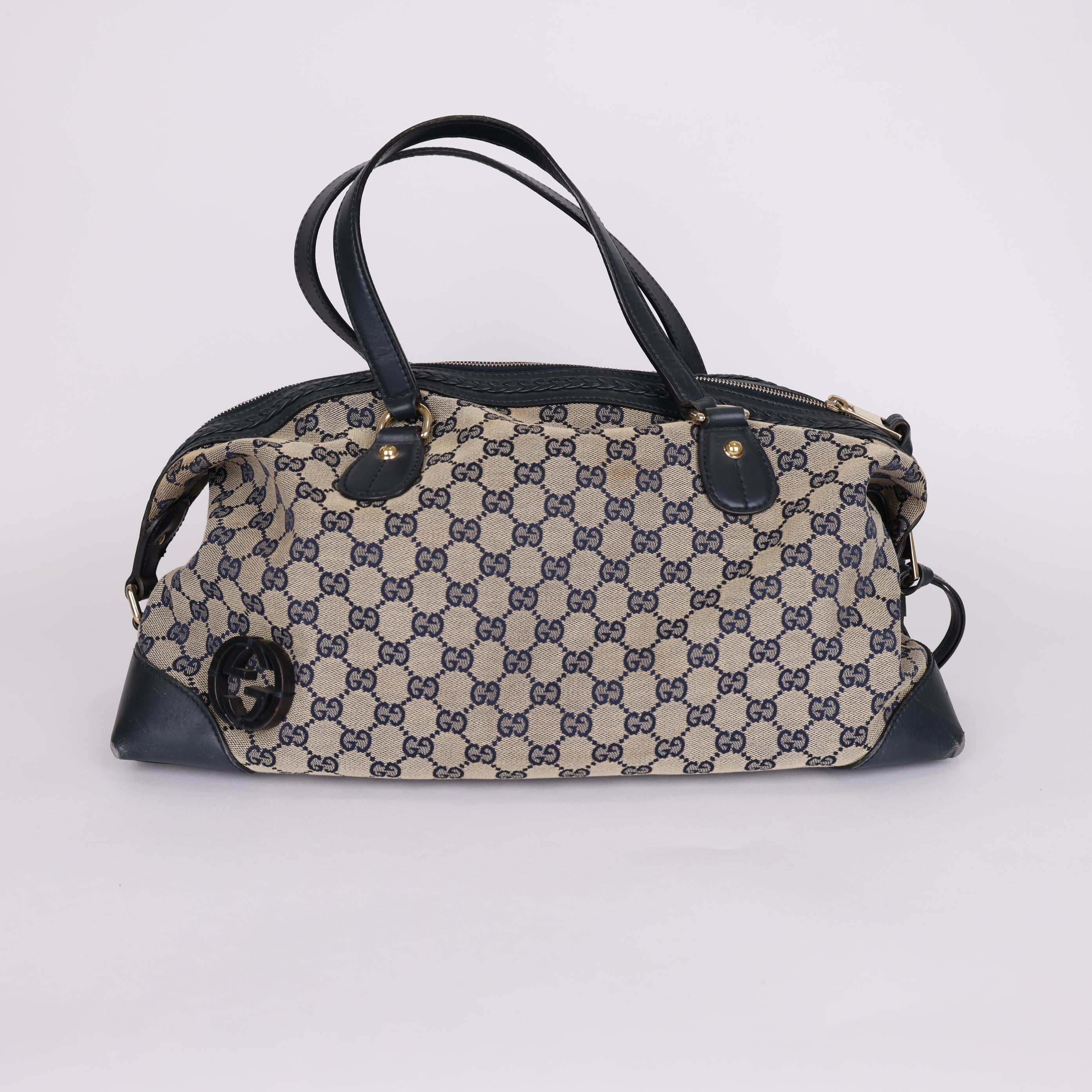 PRE OWNED- Gucci all-print GG handbag J0576B82173