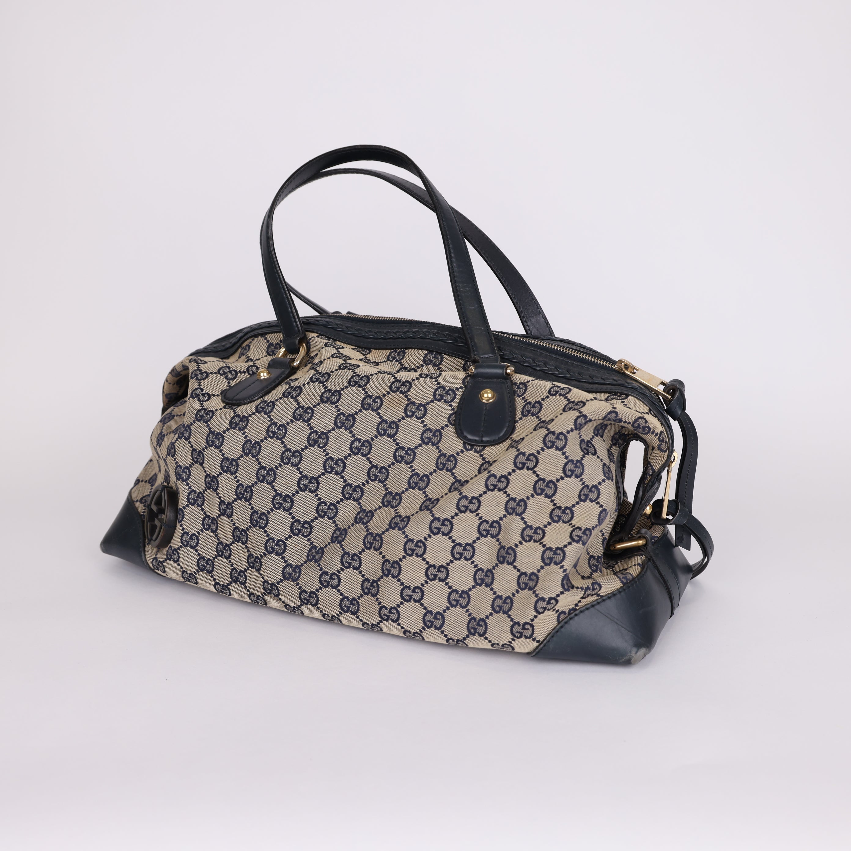 PRE OWNED- Gucci all-print GG handbag J0576B82173