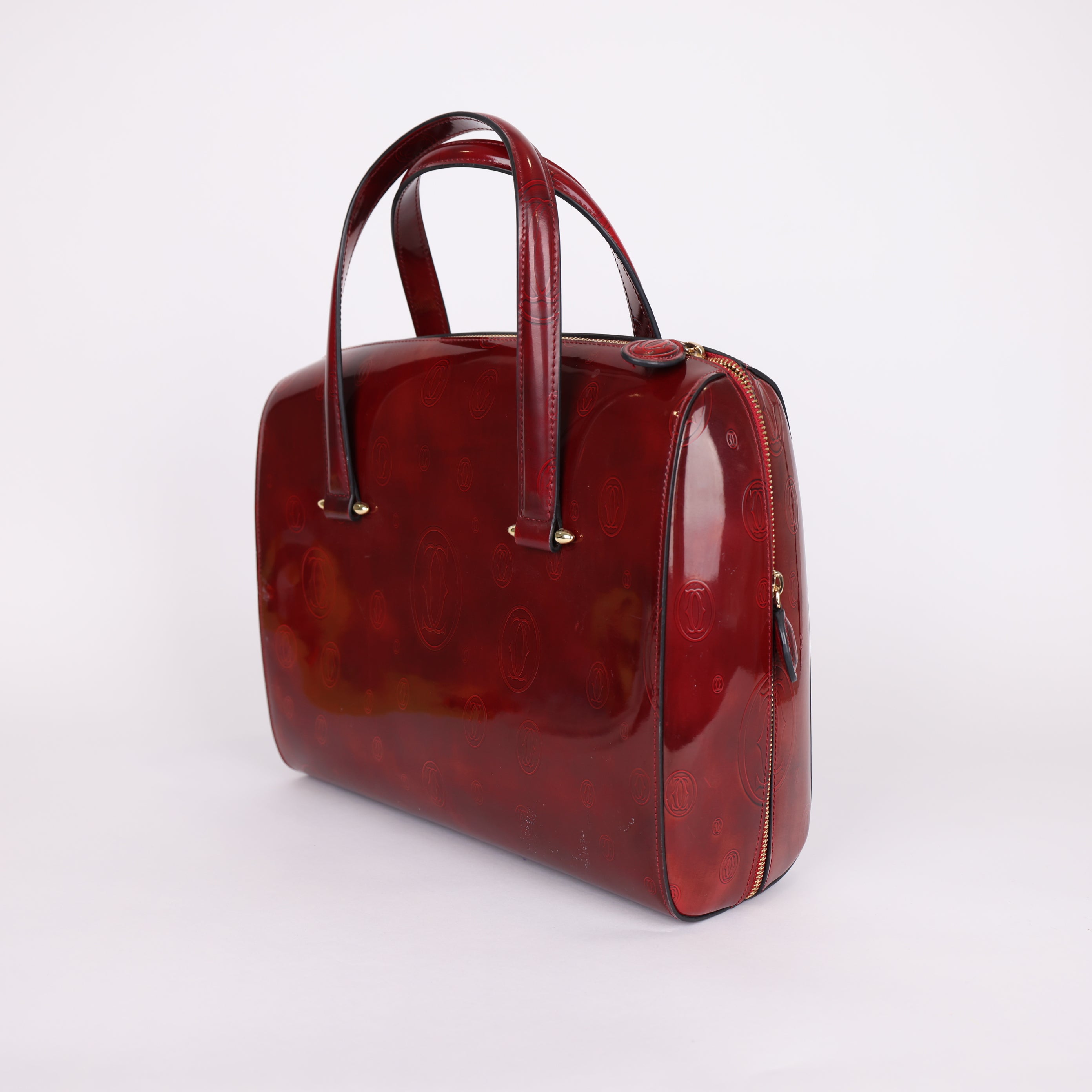 PRE OWNED-  Cartier red embossed handbag J0575B65241