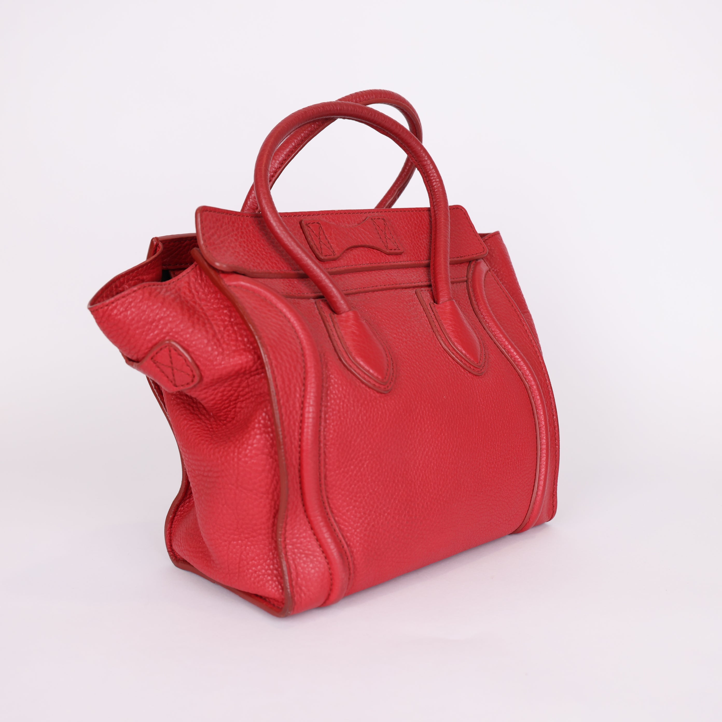 PRE OWNED- Celine red patchwork handbag J0569B66621