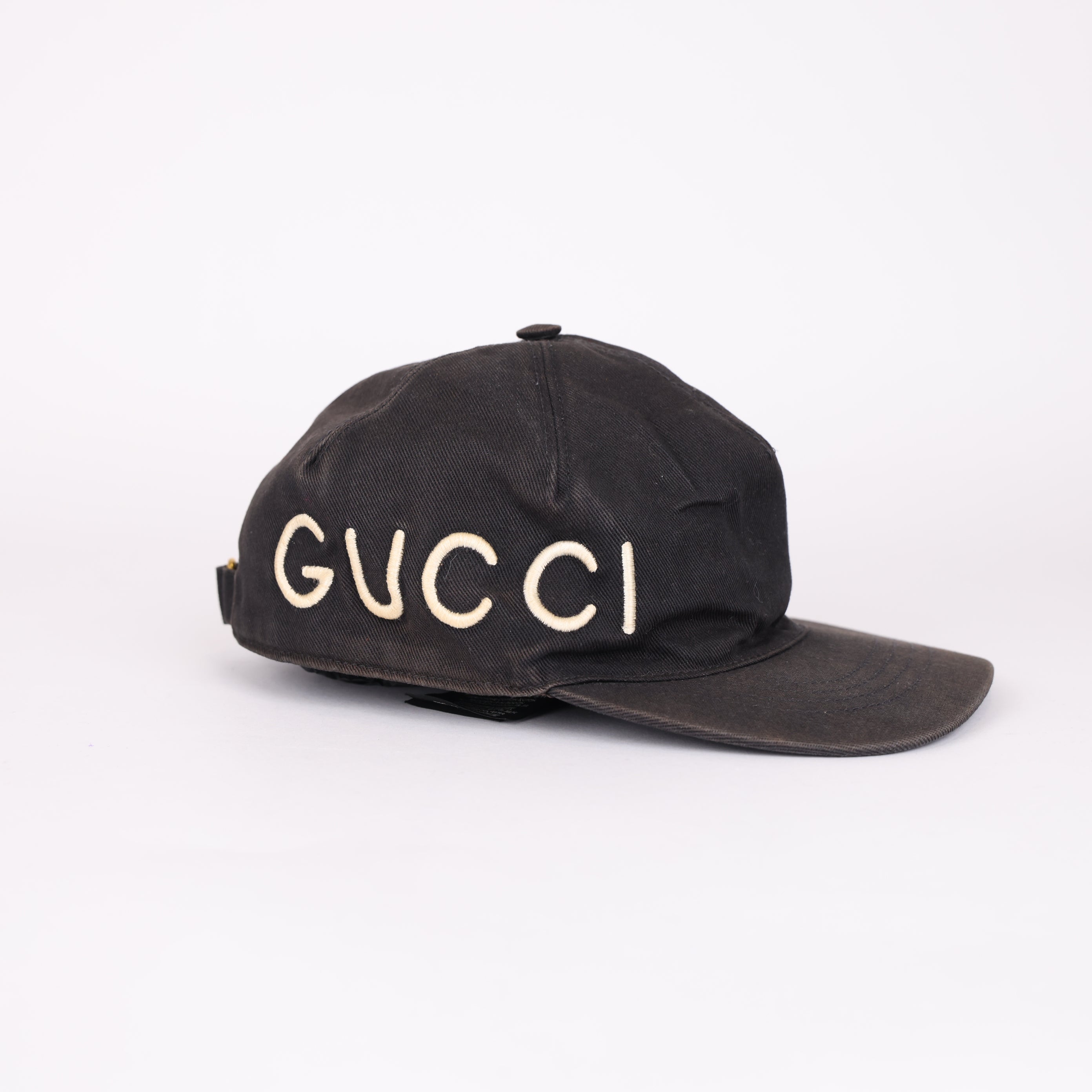 GUCCI Baseball Cap with Side Embroidered Logo- Pre Owned