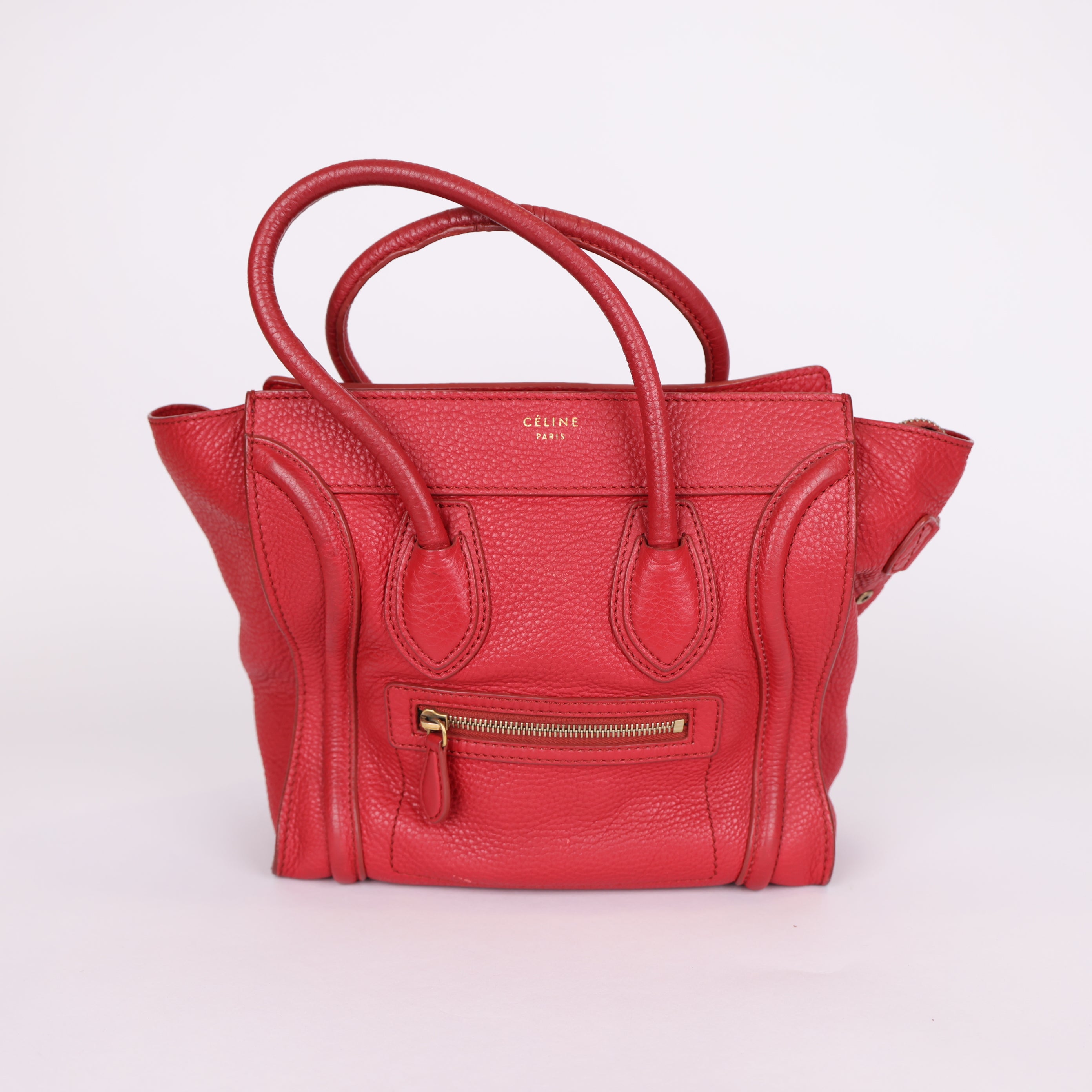 PRE OWNED- Celine red patchwork handbag J0569B66621