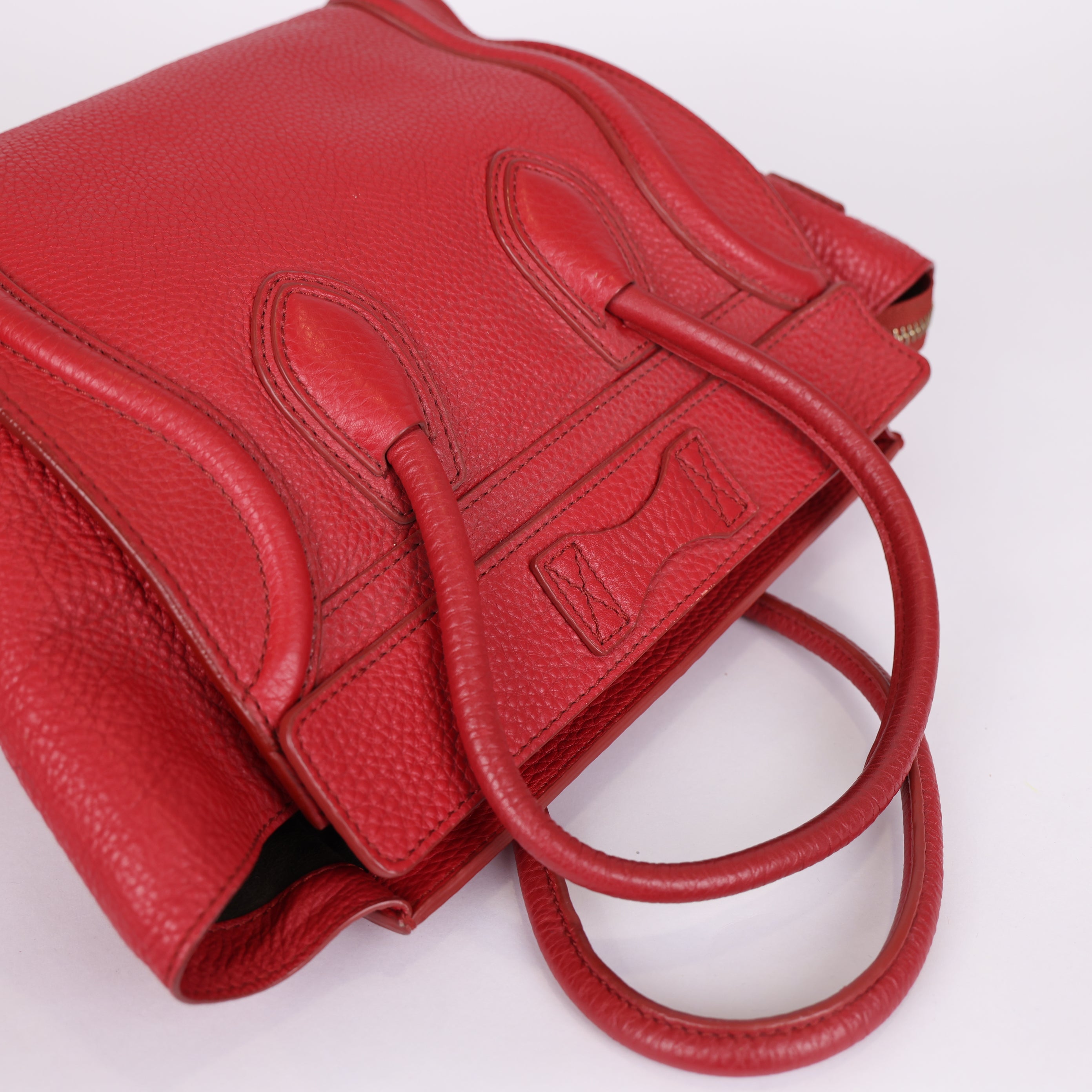 PRE OWNED- Celine red patchwork handbag J0569B66621