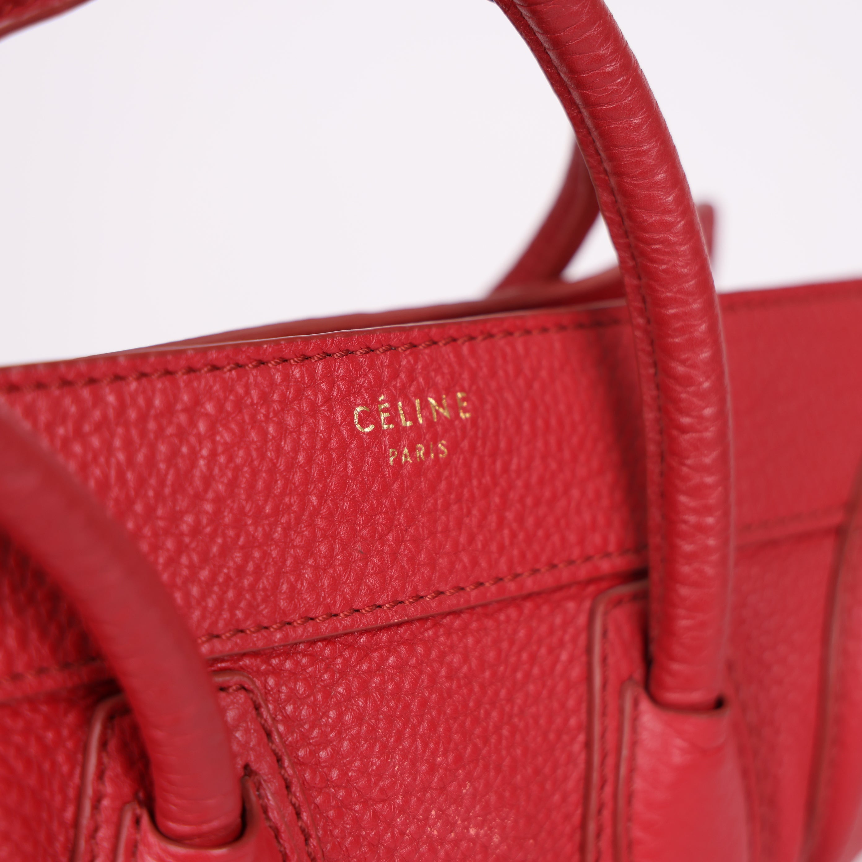PRE OWNED- Celine red patchwork handbag J0569B66621