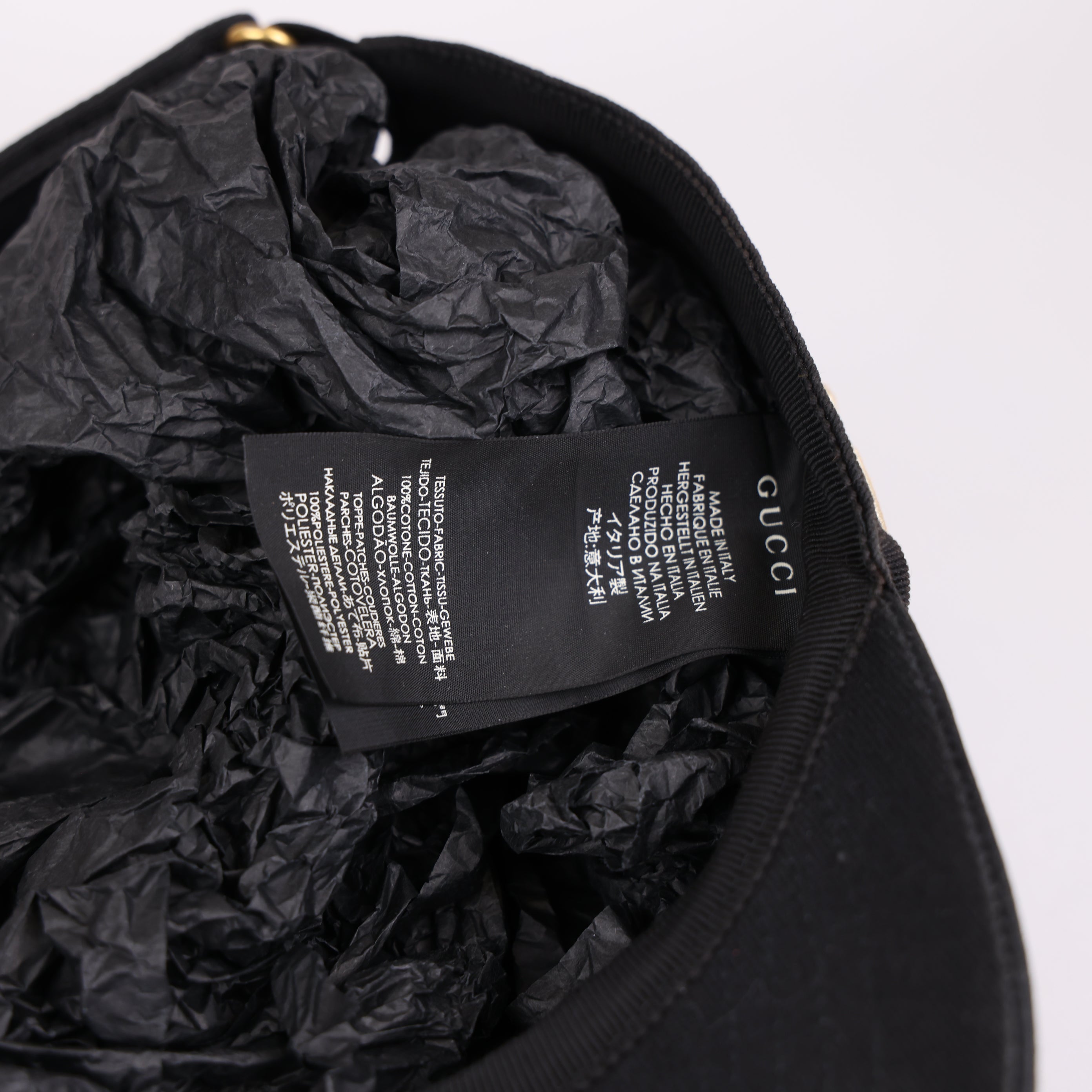 GUCCI Baseball Cap with Side Embroidered Logo- Pre Owned