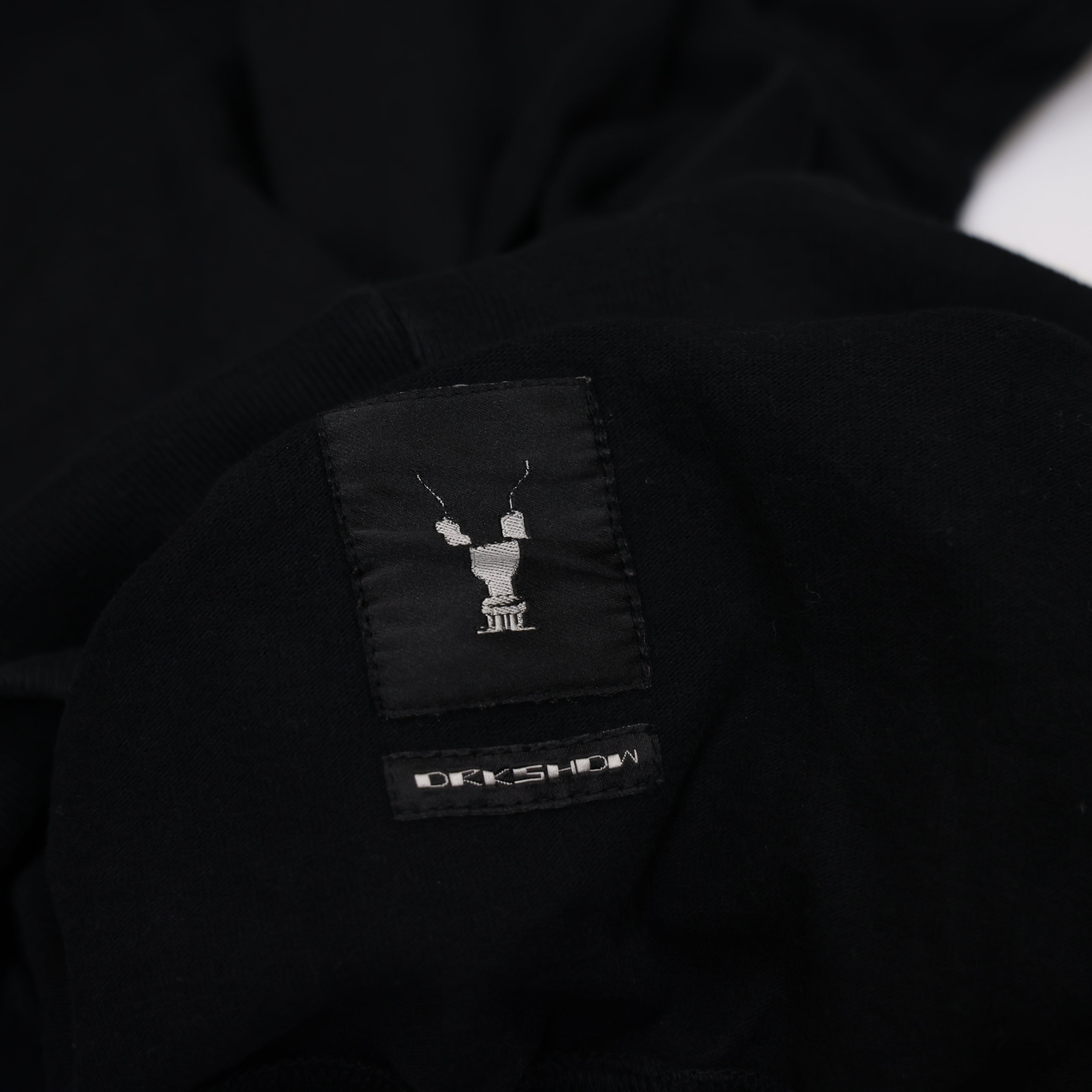 PRE OWNED- Rick Owens DRKSHDW Black Patch Crew Neck Sweatshirt Size M J0590C54472