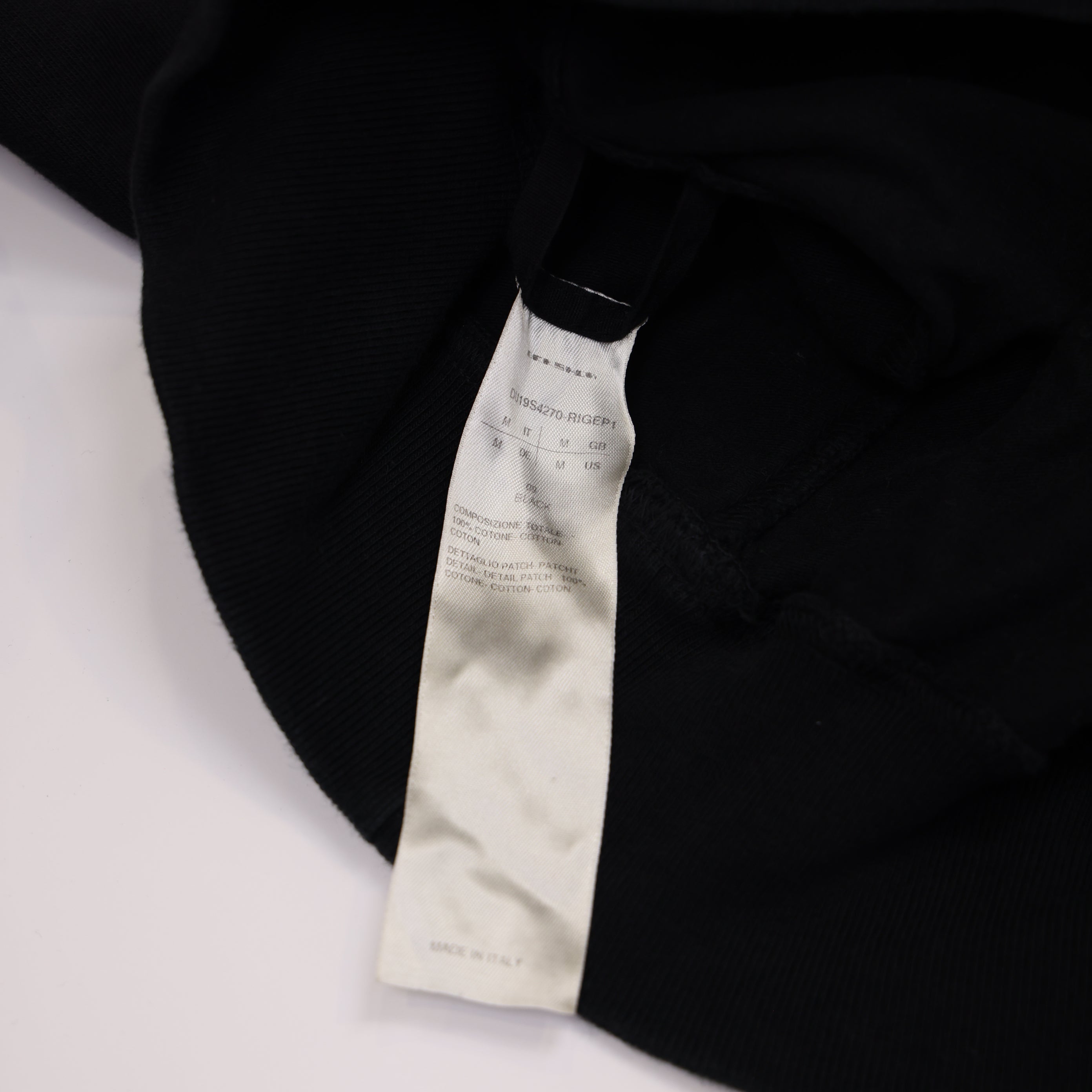 PRE OWNED- Rick Owens DRKSHDW Black Patch Crew Neck Sweatshirt Size M J0590C54472