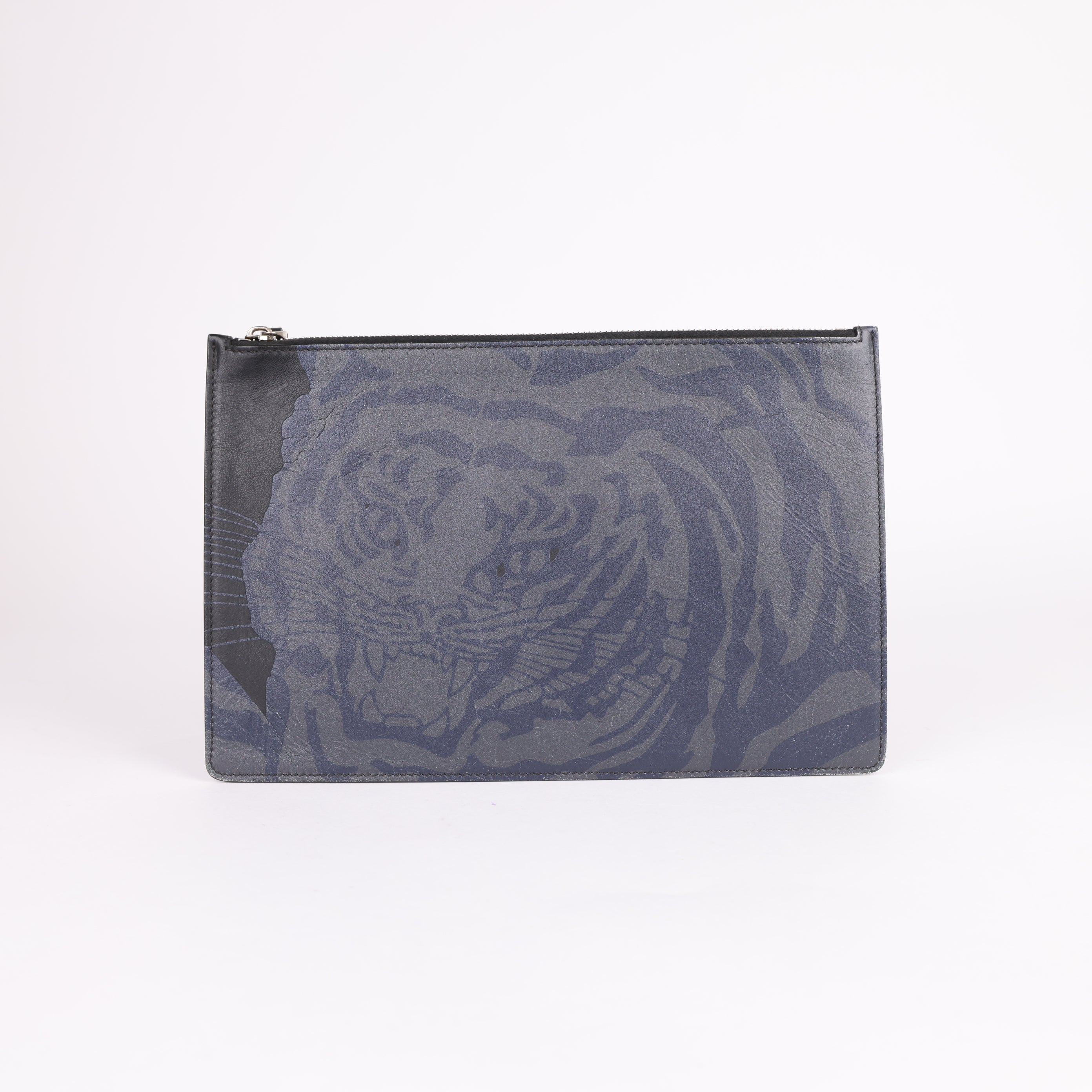 Valentino Garavani Tiger-Print Leather Pouch- Pre Owned