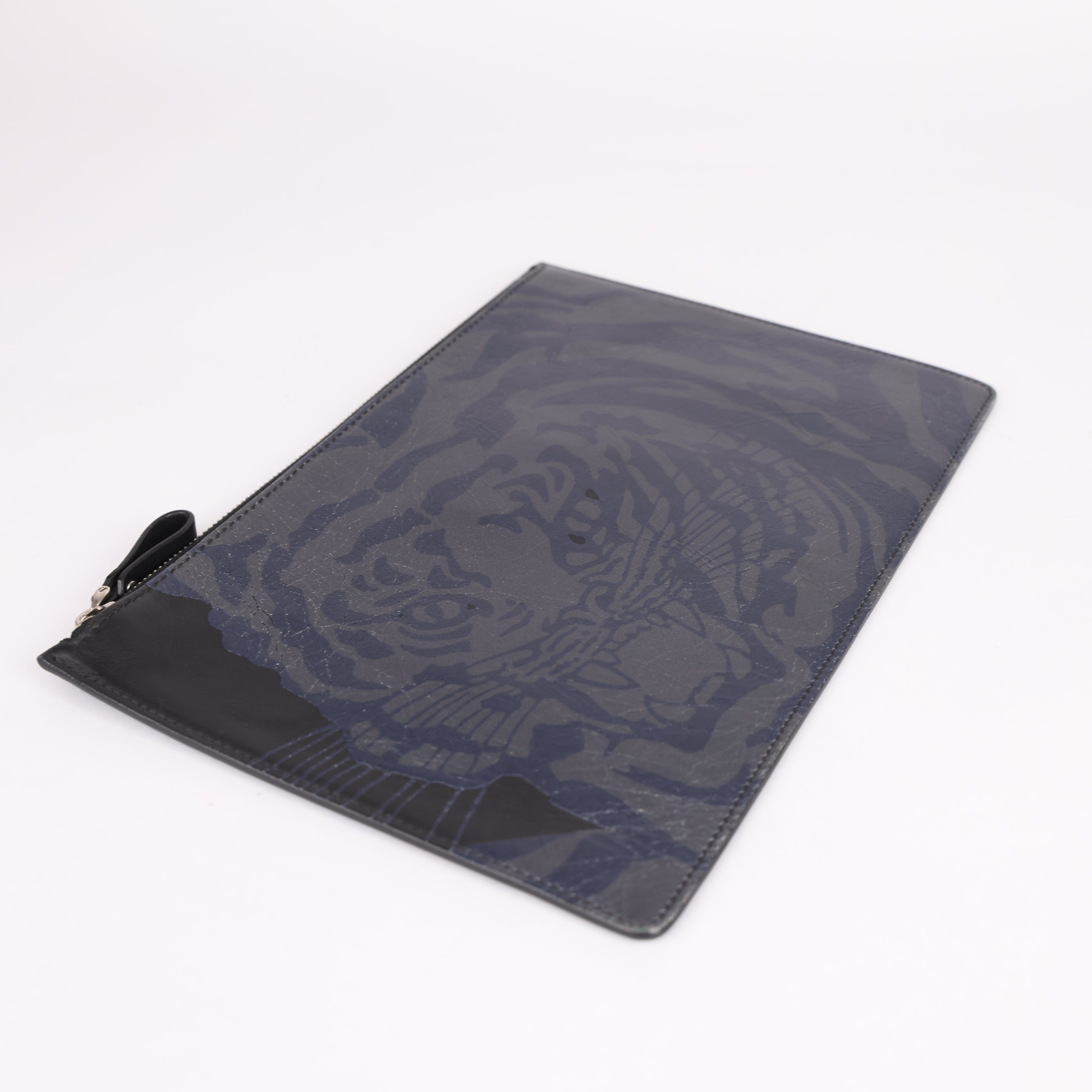 Valentino Garavani Tiger-Print Leather Pouch- Pre Owned