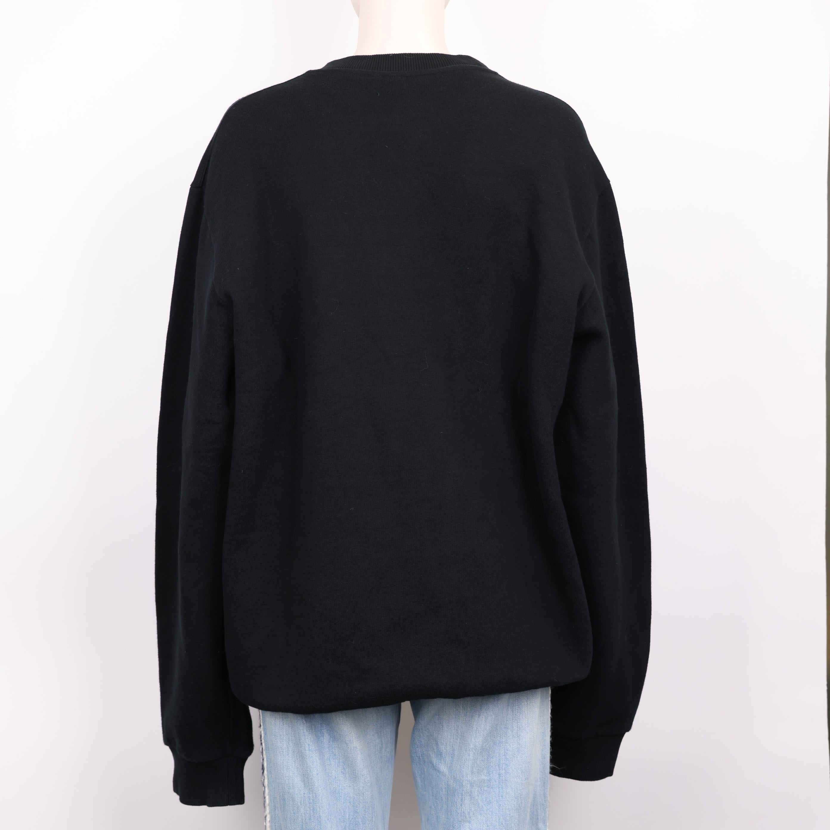 PRE OWNED- Dolce & Gabbana black crown embroidered sweatshirt size 54 J0605C28901