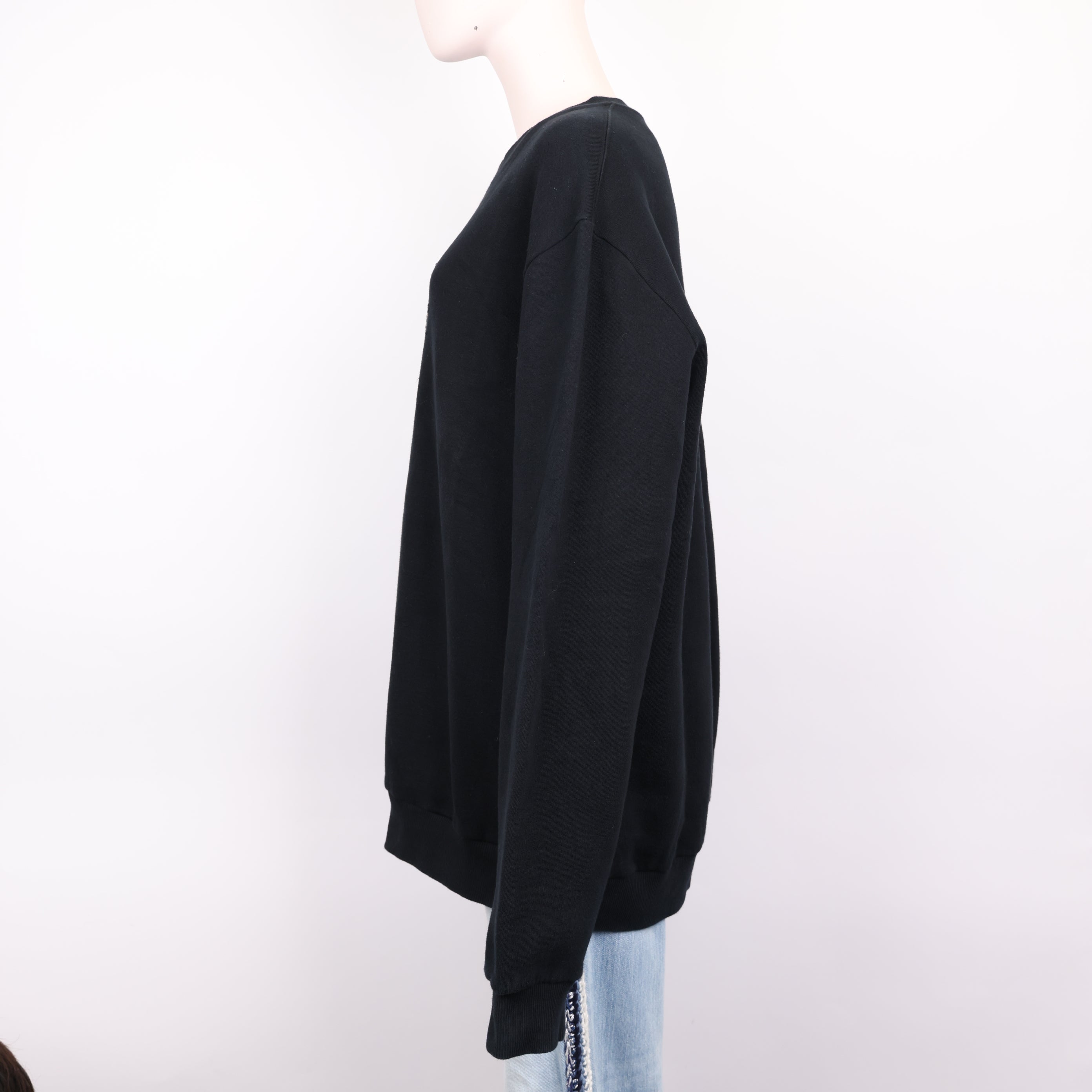 PRE OWNED- Dolce & Gabbana black crown embroidered sweatshirt size 54 J0605C28901