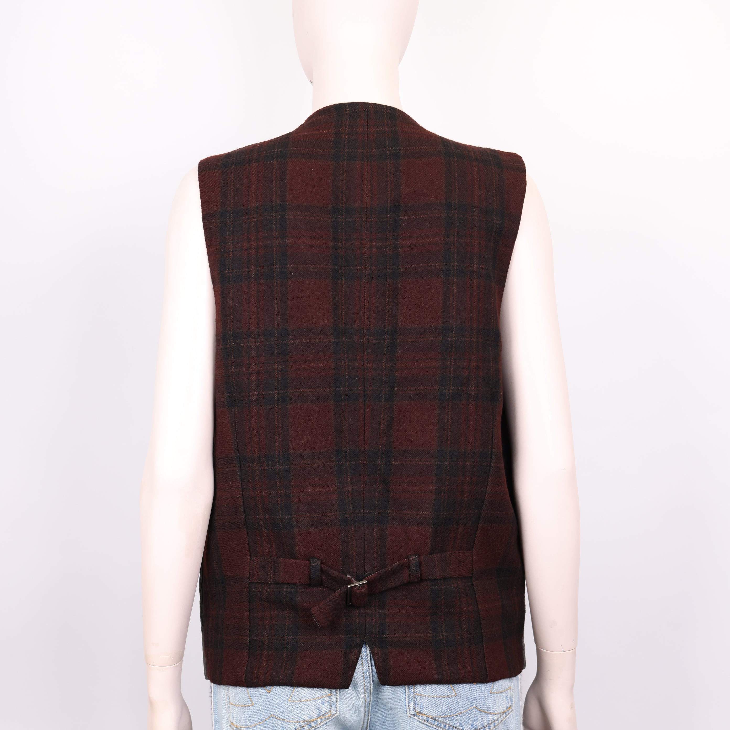 PRE OWNED- Dolce & Gabbana Corduroy Check Vest Size 50 J0600C80771