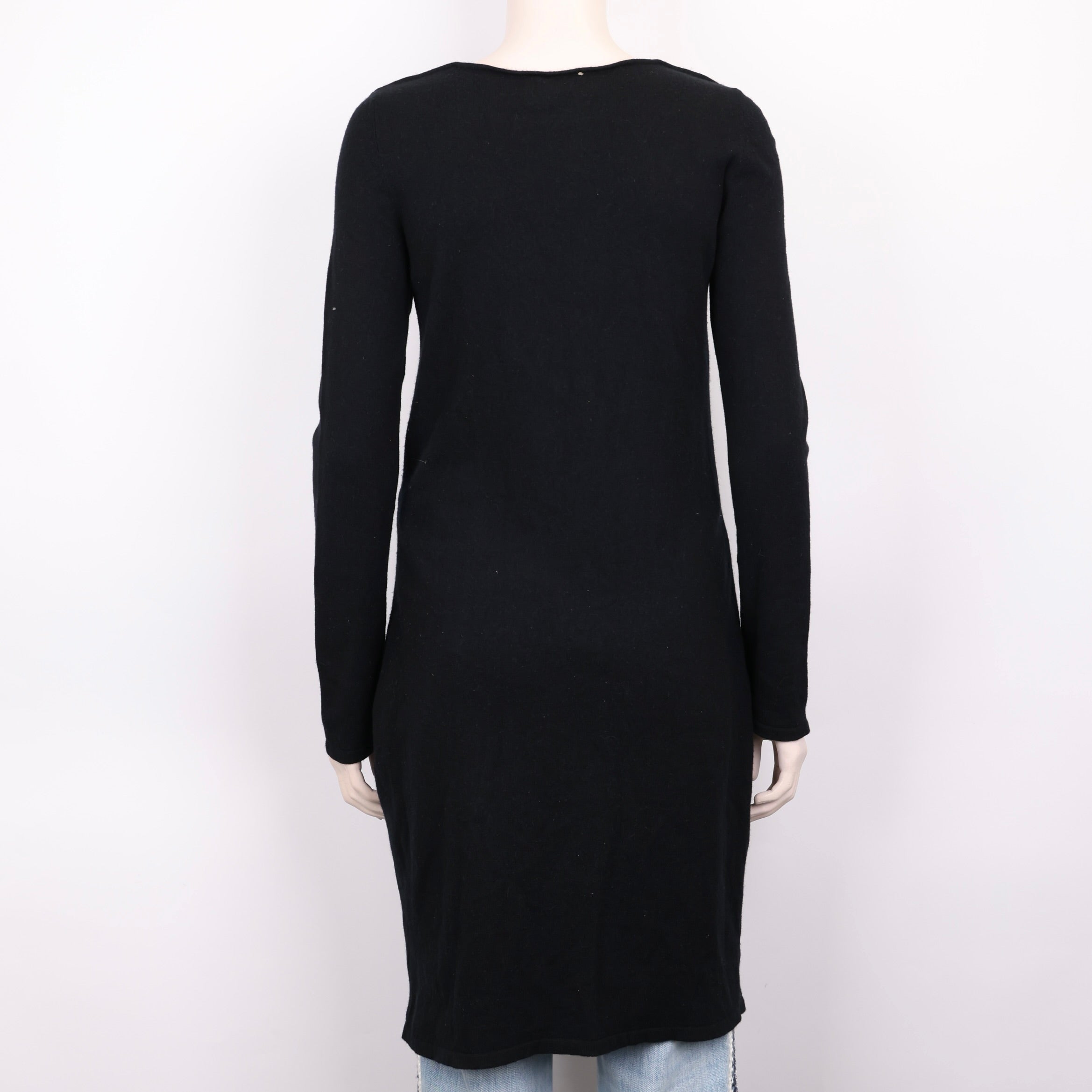 PRE OWNED- CHANEL Black Pocket Leather Dress Size 38 J0586C12904
