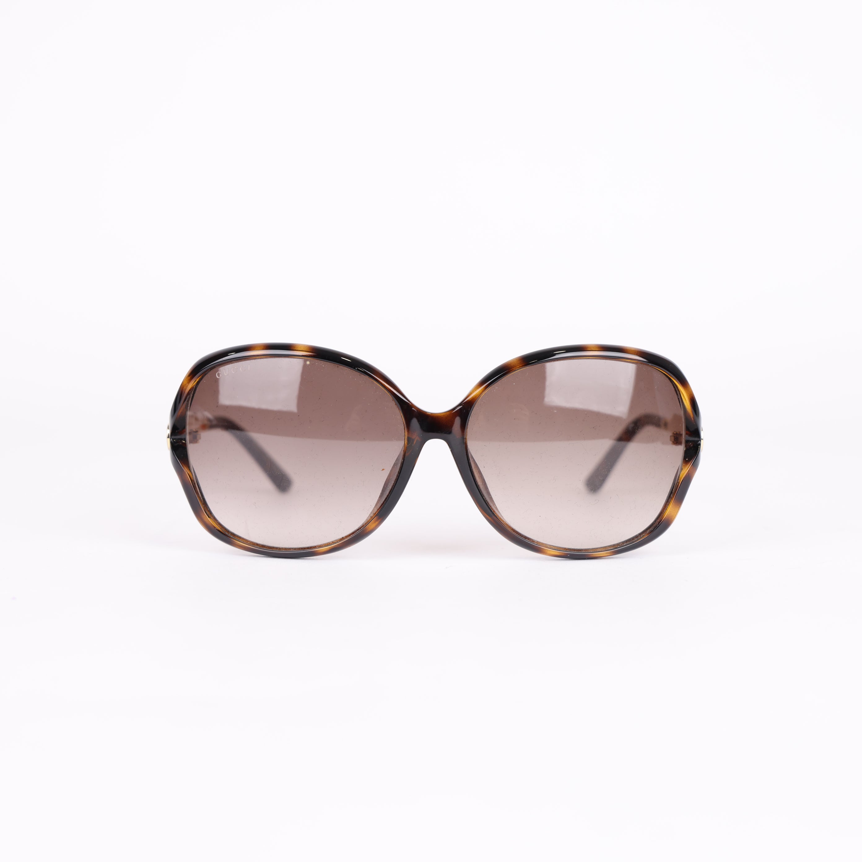 Gucci Tortoise Oversize Round Sunglasses- Pre Owned