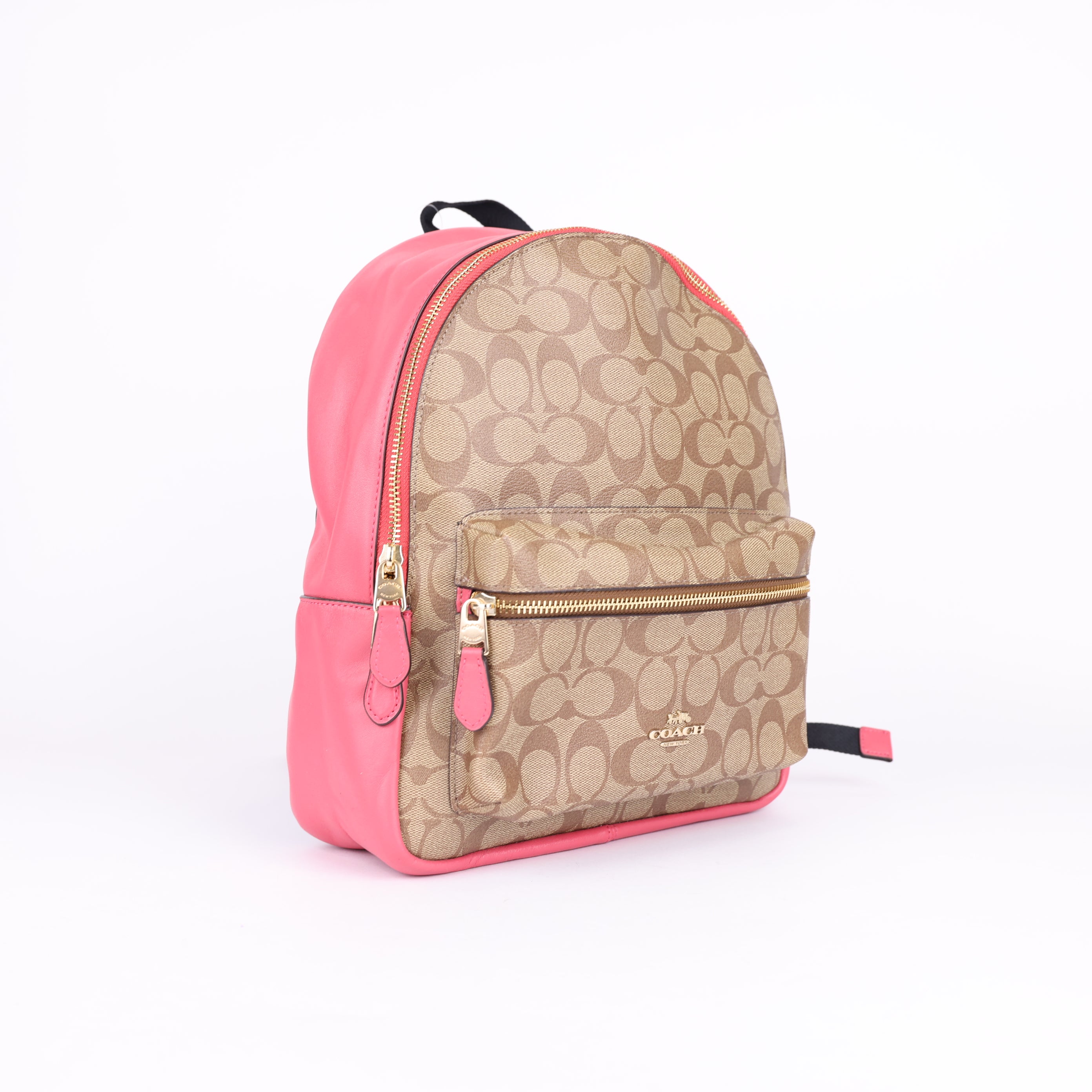 Coach Charlie Medium Signature Backpack- Pre Owned