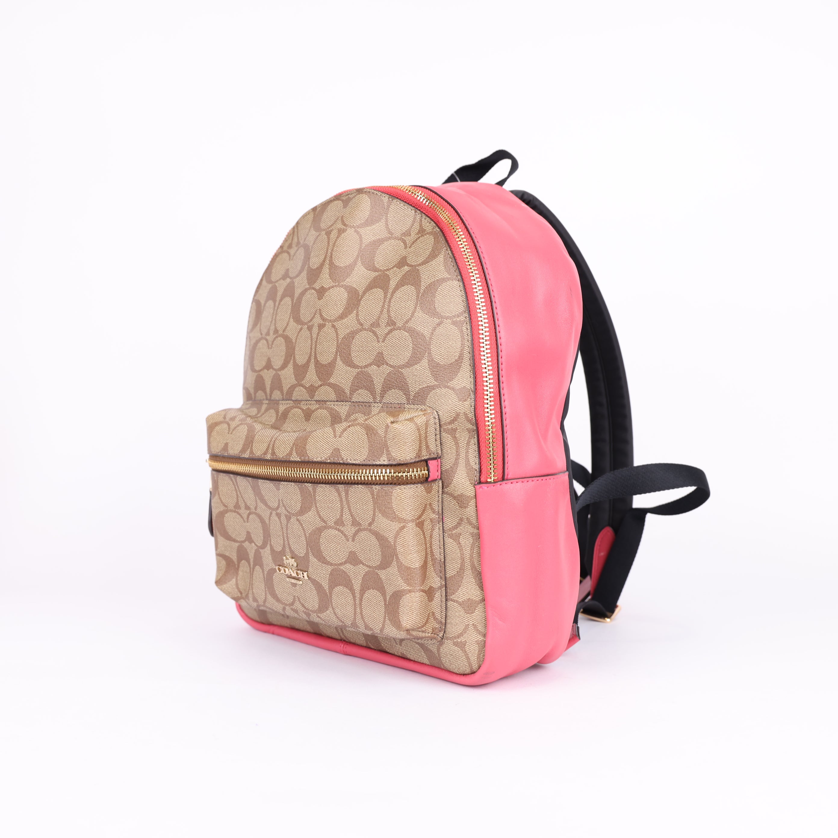 Coach Charlie Medium Signature Backpack- Pre Owned