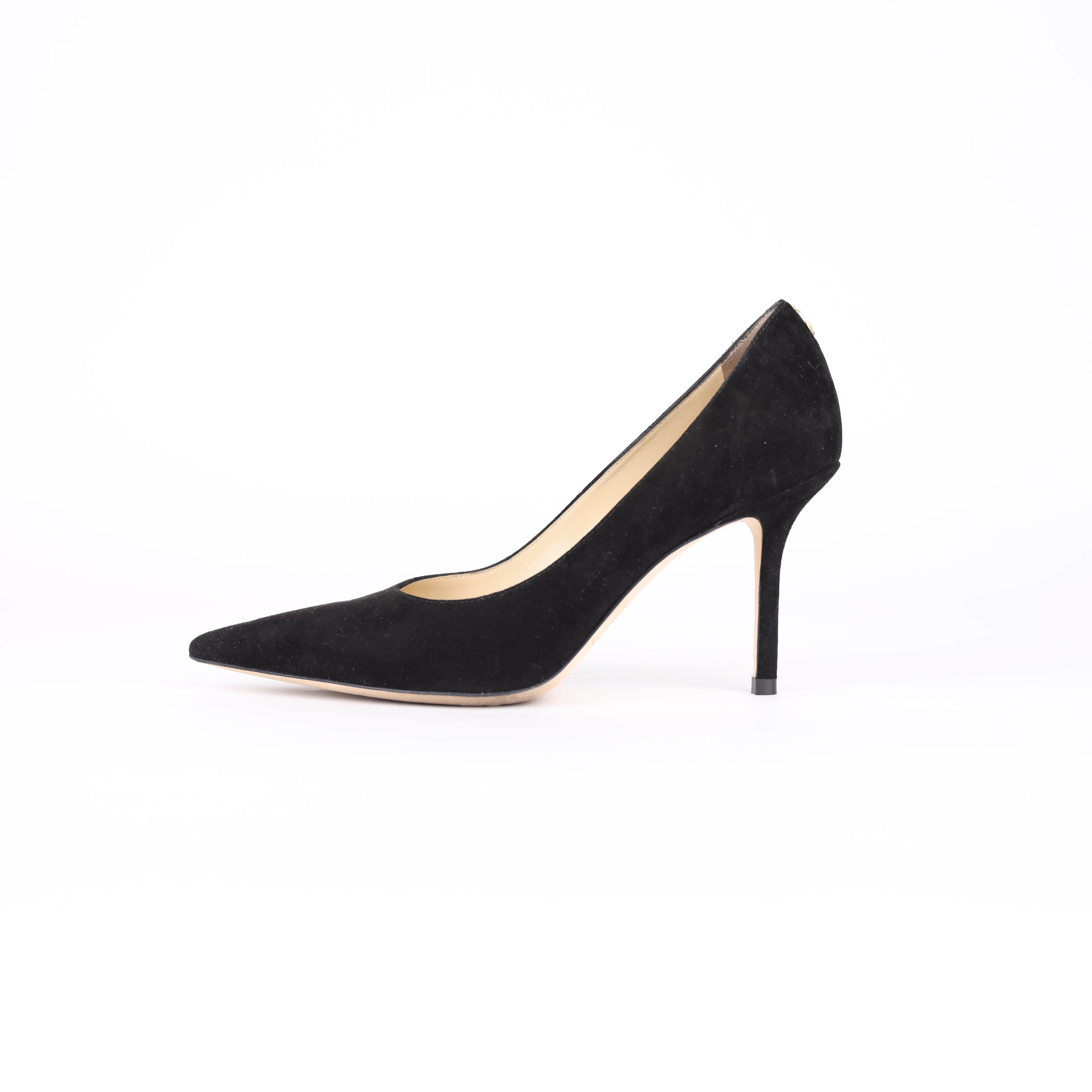 JIMMY CHOO Heels T Suede Black SIZE EU 35 UK2- Pre Owned