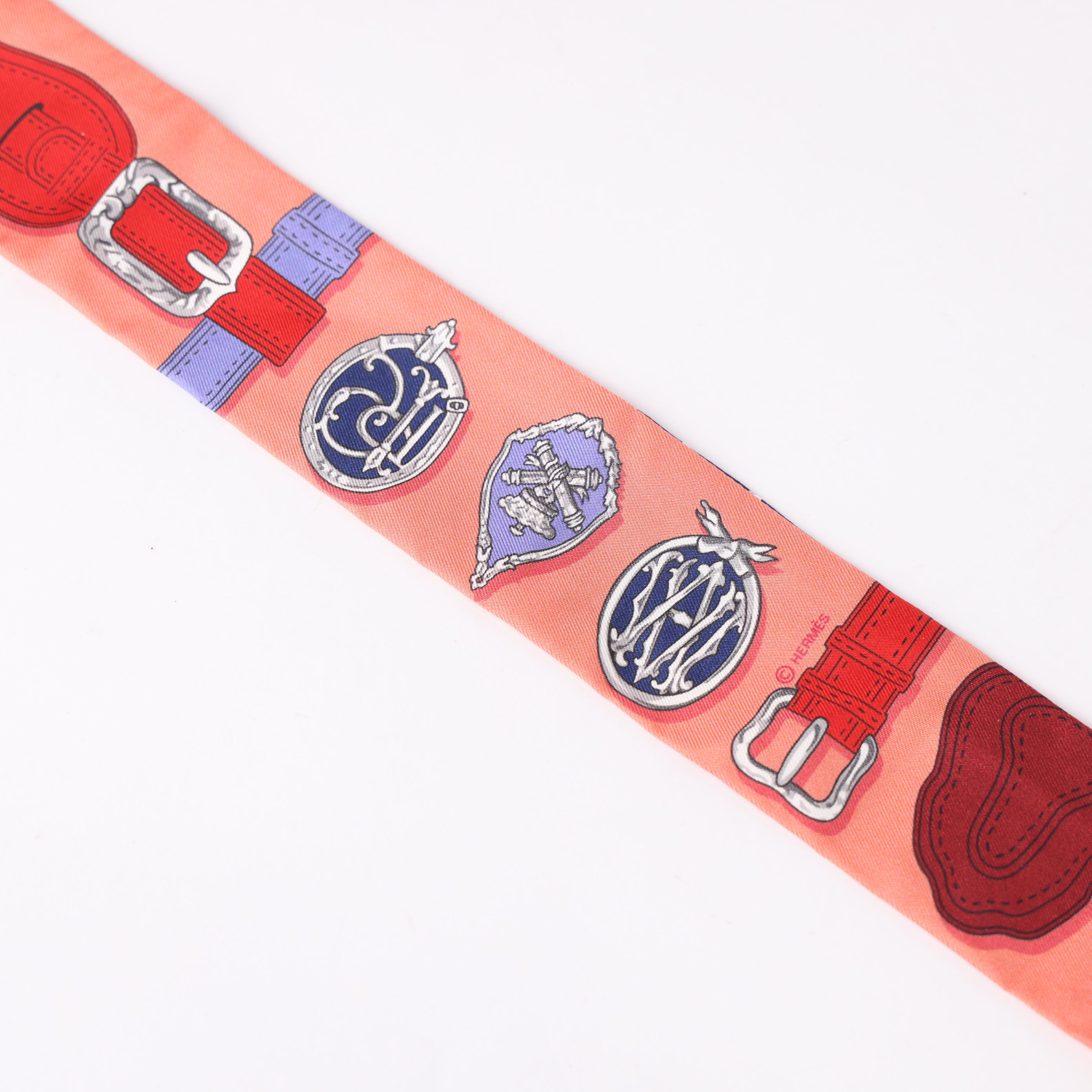 Hermes Multicolor Print Silk Harnais Des Presidents Scarf- Pre Owned