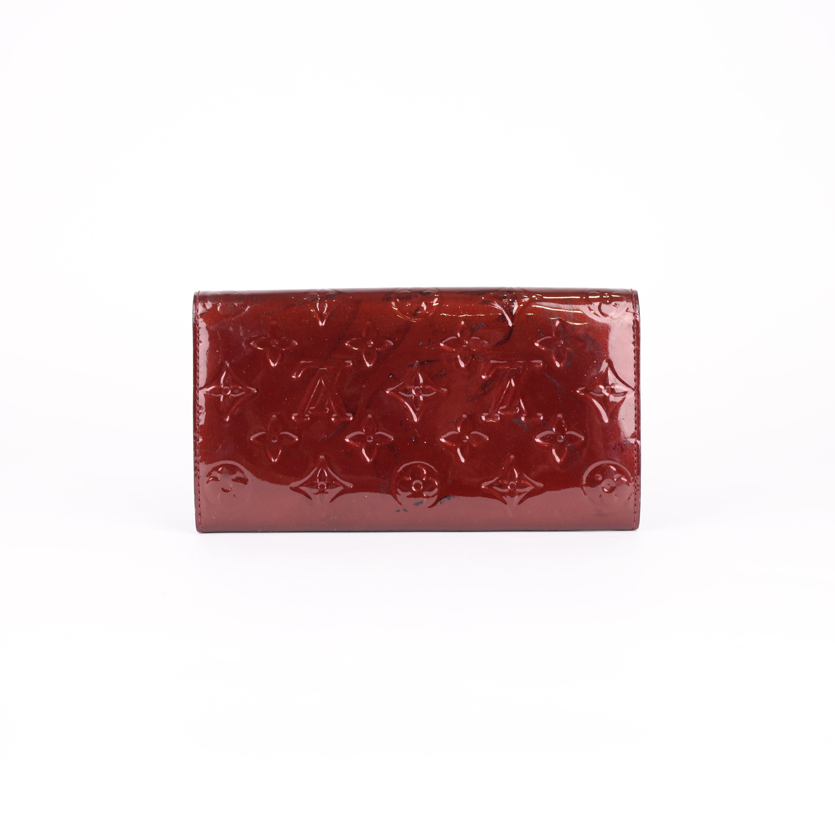 Louis Vuitton Red Monogram Vernis Sarah Wallet- Pre Owned