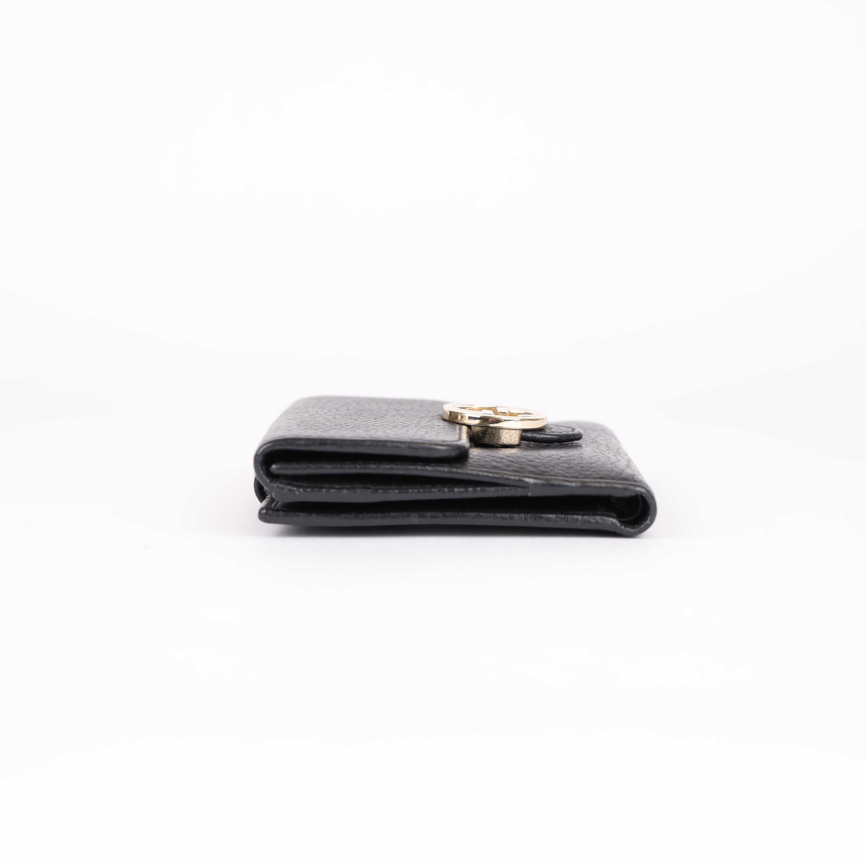 Gucci Interlocking G Bi-Fold Wallet Black - Pre Owned