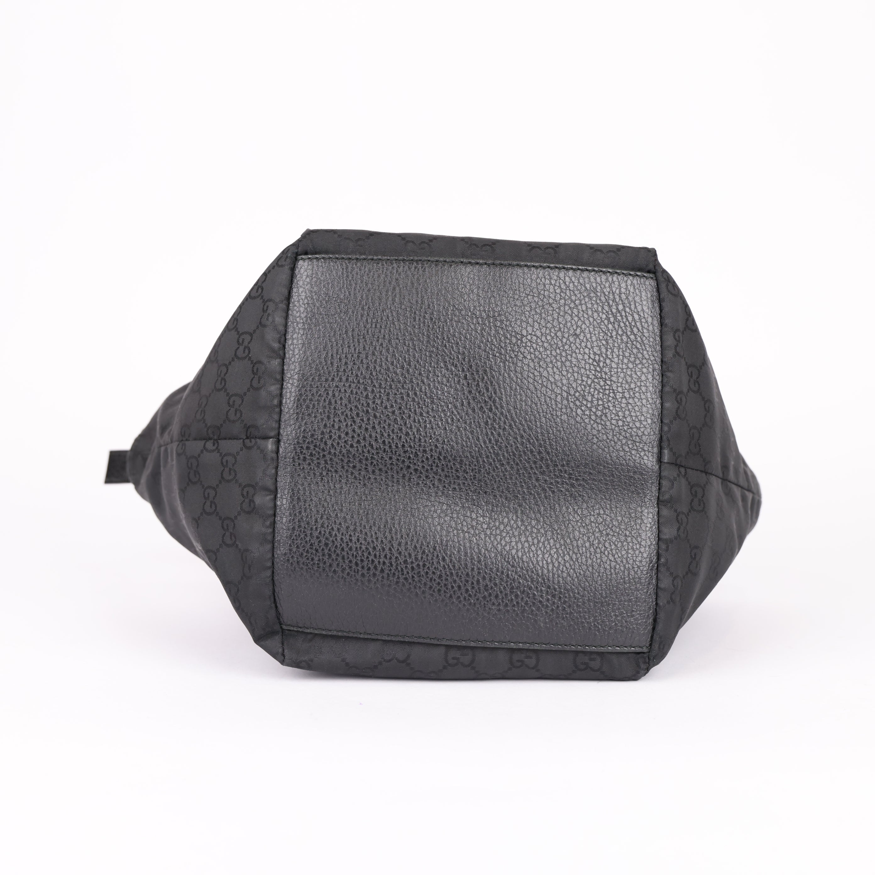 Gucci GG Canvas Medium Web Bucket Tote Black- Pre Owned