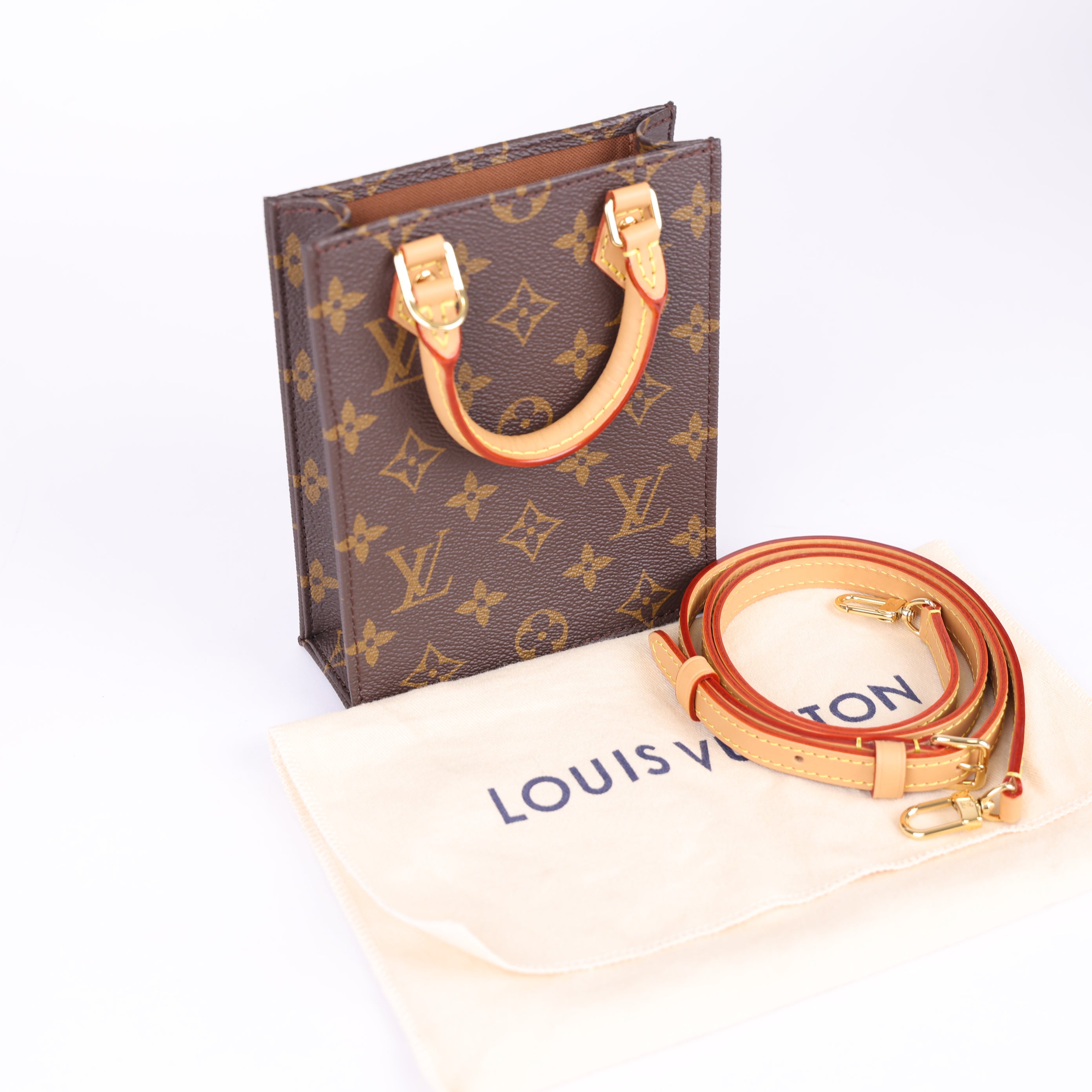 Louis Vuitton Petit Sac Plat Monogram Canvas- Pre Owned