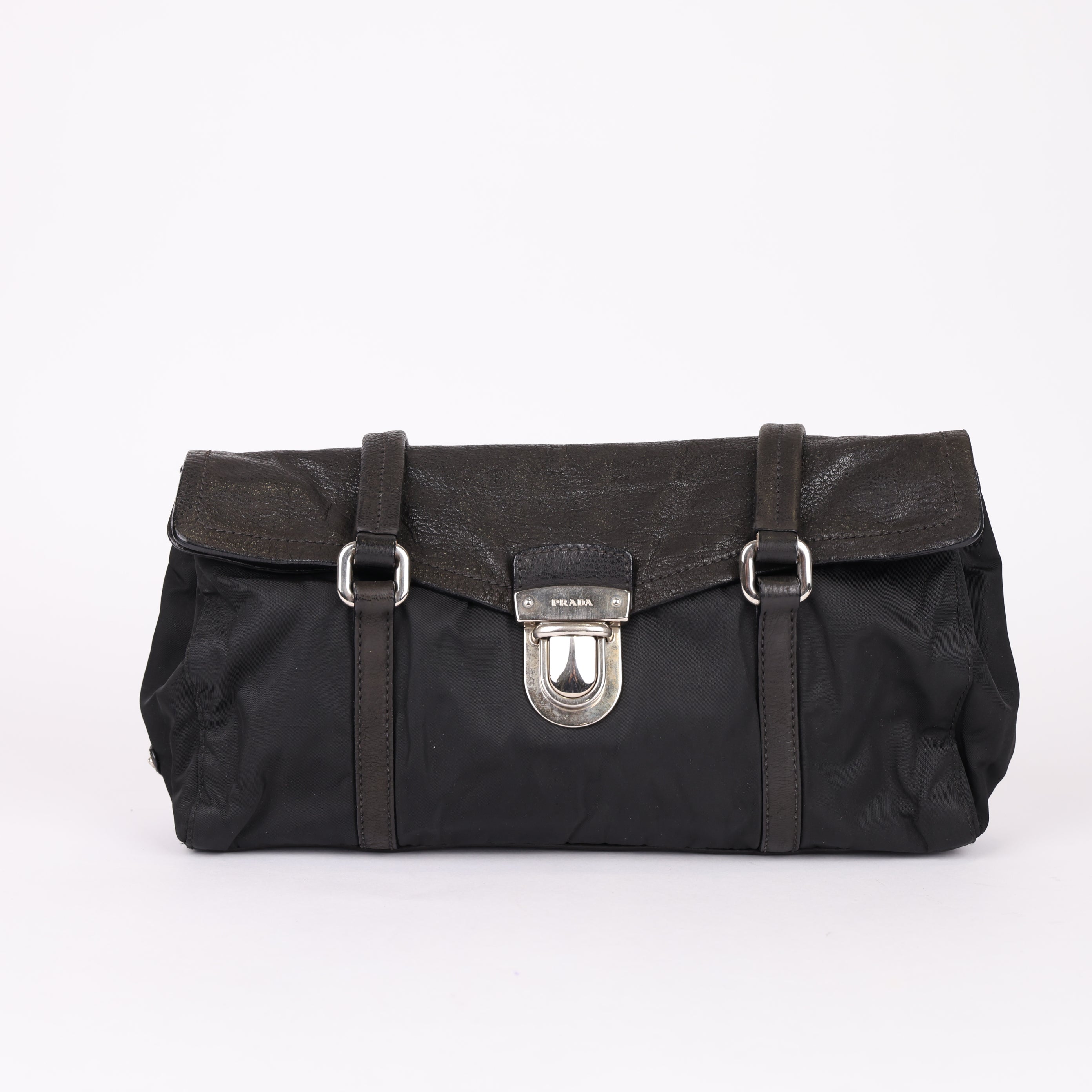 J0797B00094 Prada Black Tessuto Easy Shoulder Bag Nylon Cloth- Pre Owned