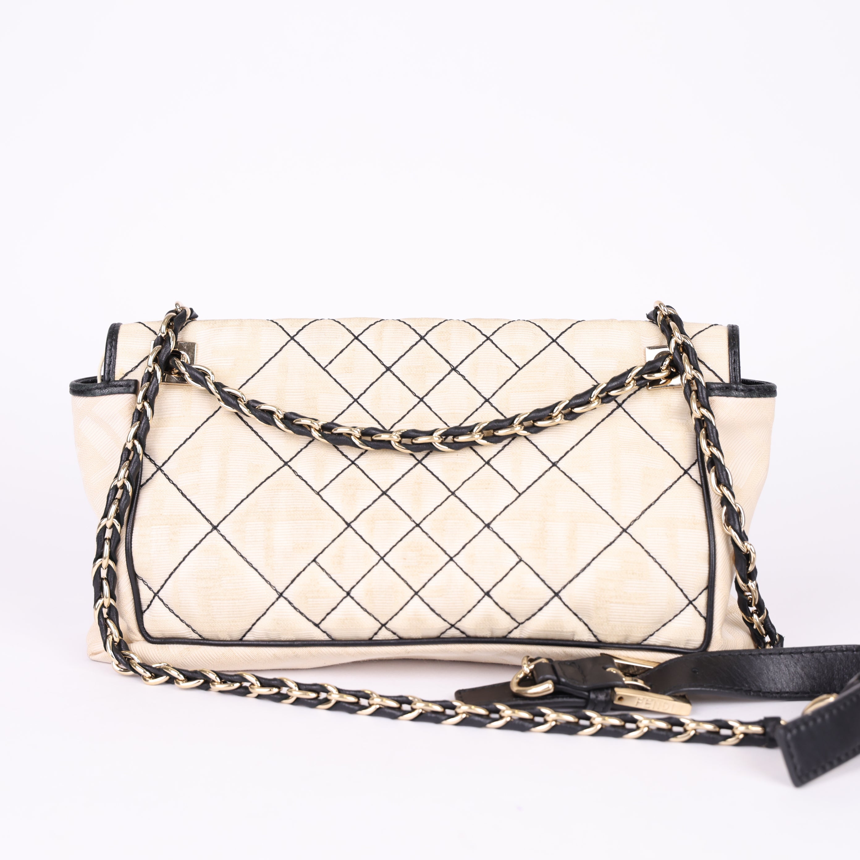 Fendi Baguette leather handbag Black- Pre Owned