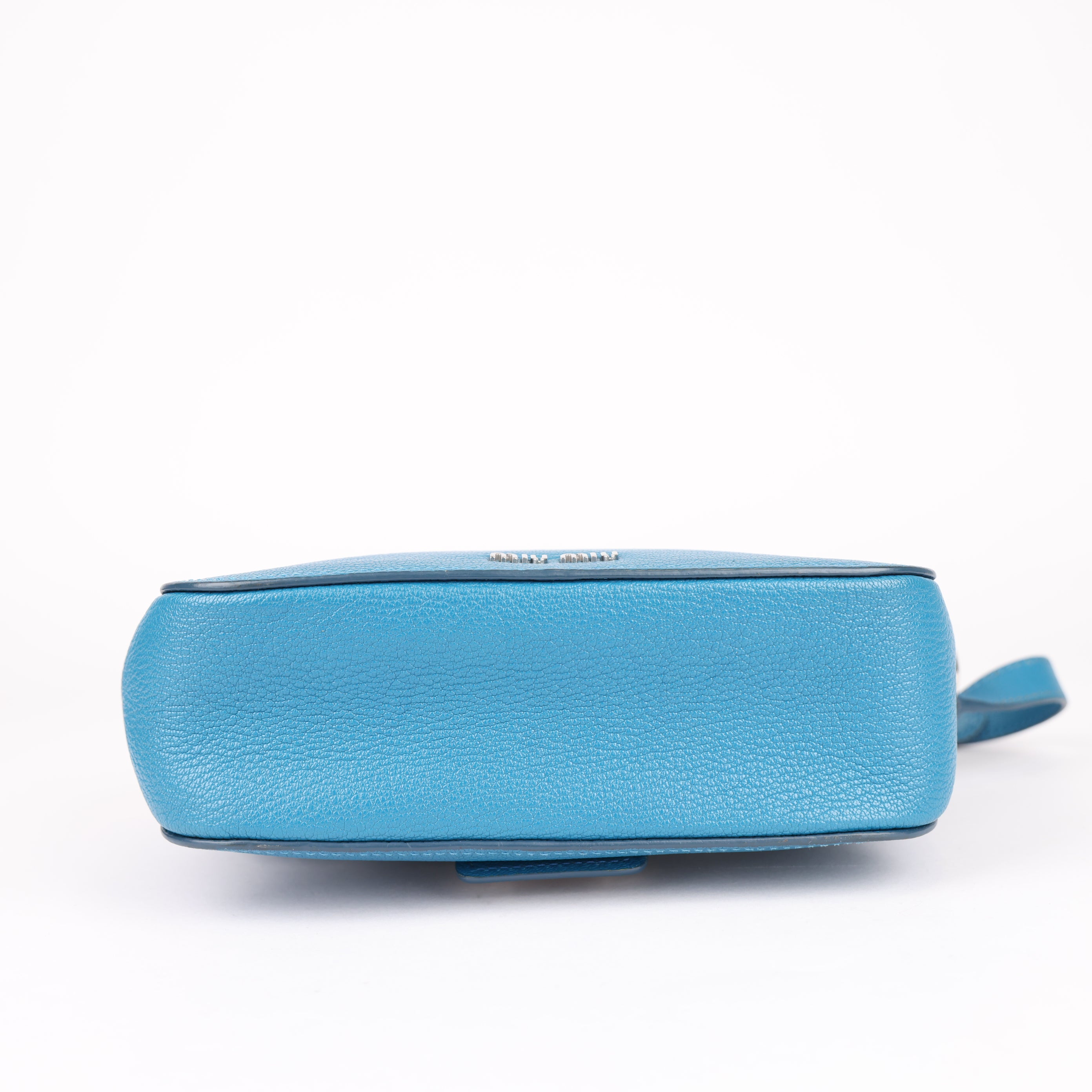 Miu Miu Blue Leather Shoulder Bag- Pre Owned