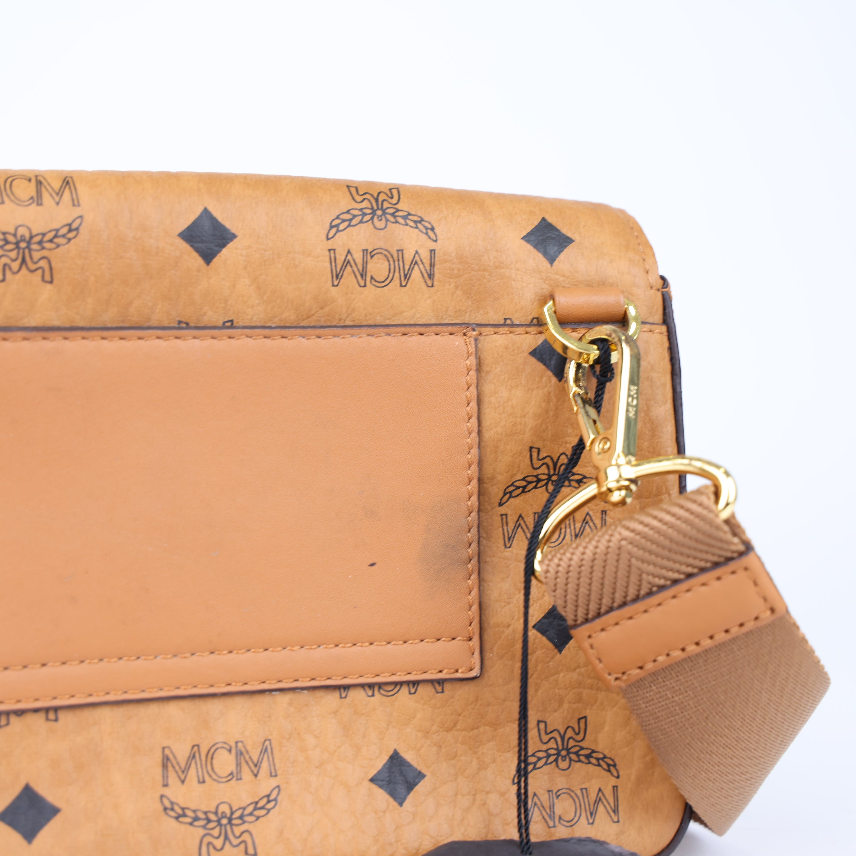 JO783 MCM Millie Visetos Small Crossbody- Pre Owned