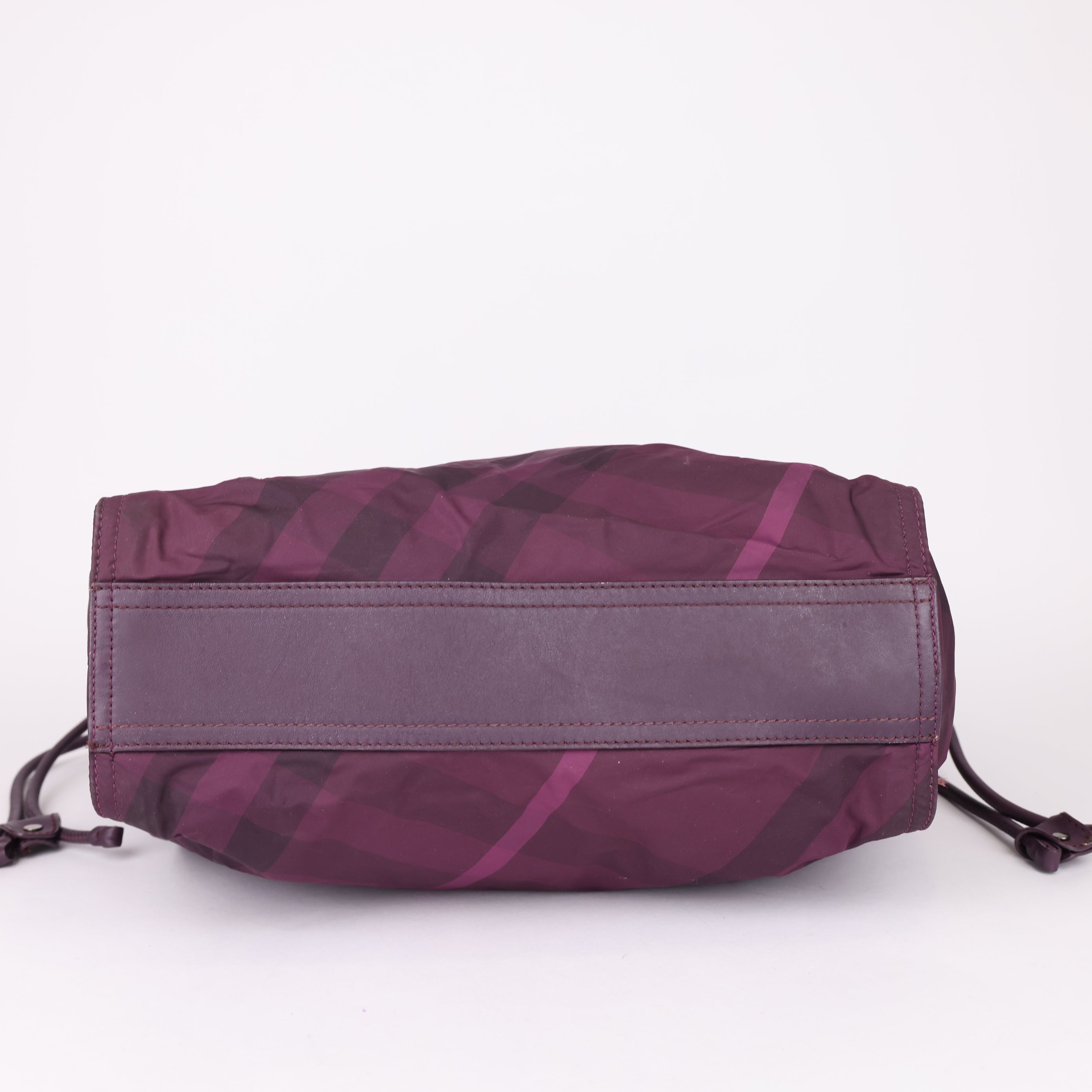 Burberry Purple Nylon Beat Check Tote Bag- Pre Owned