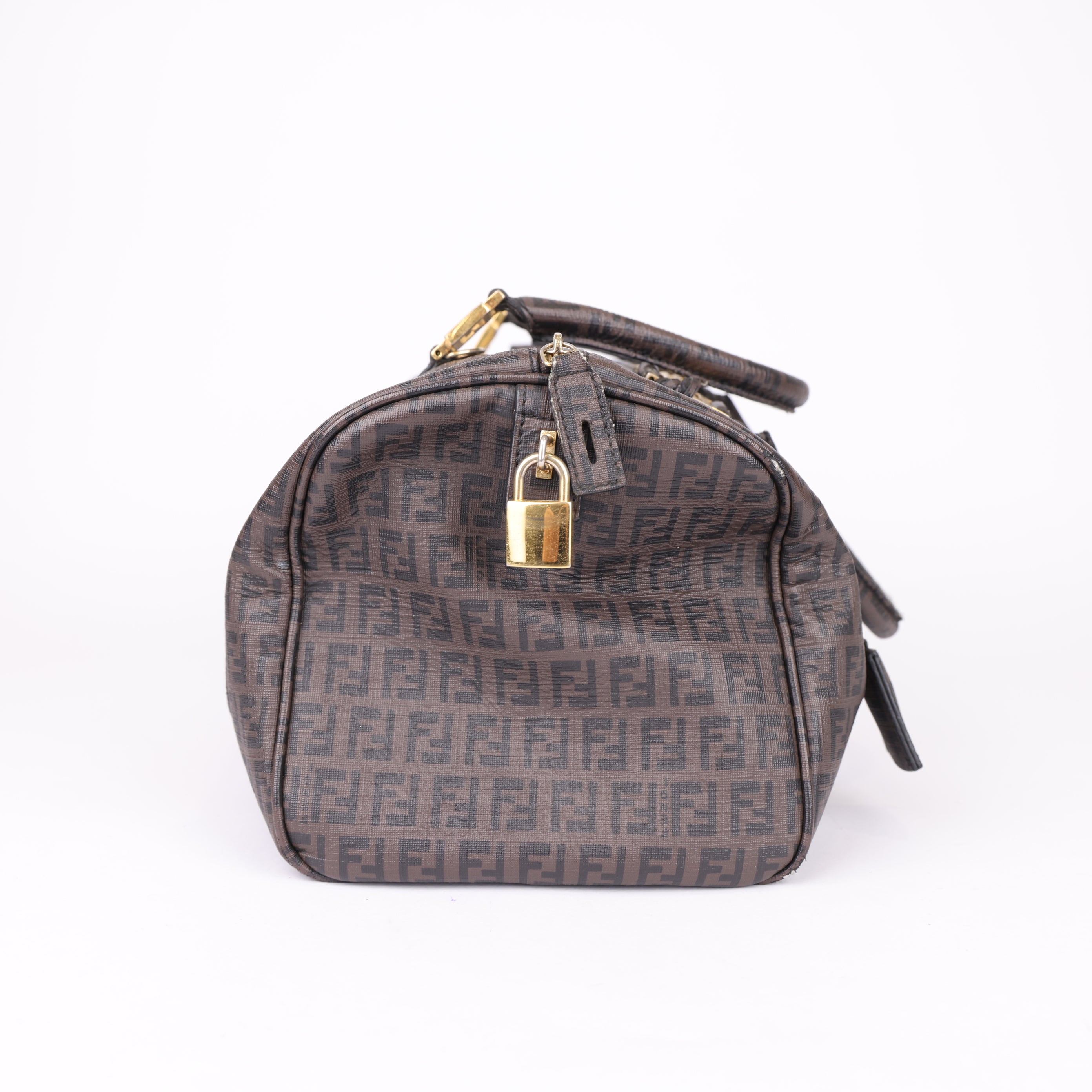 Fendi Zucca Monogram Boston Bag- Pre Owned