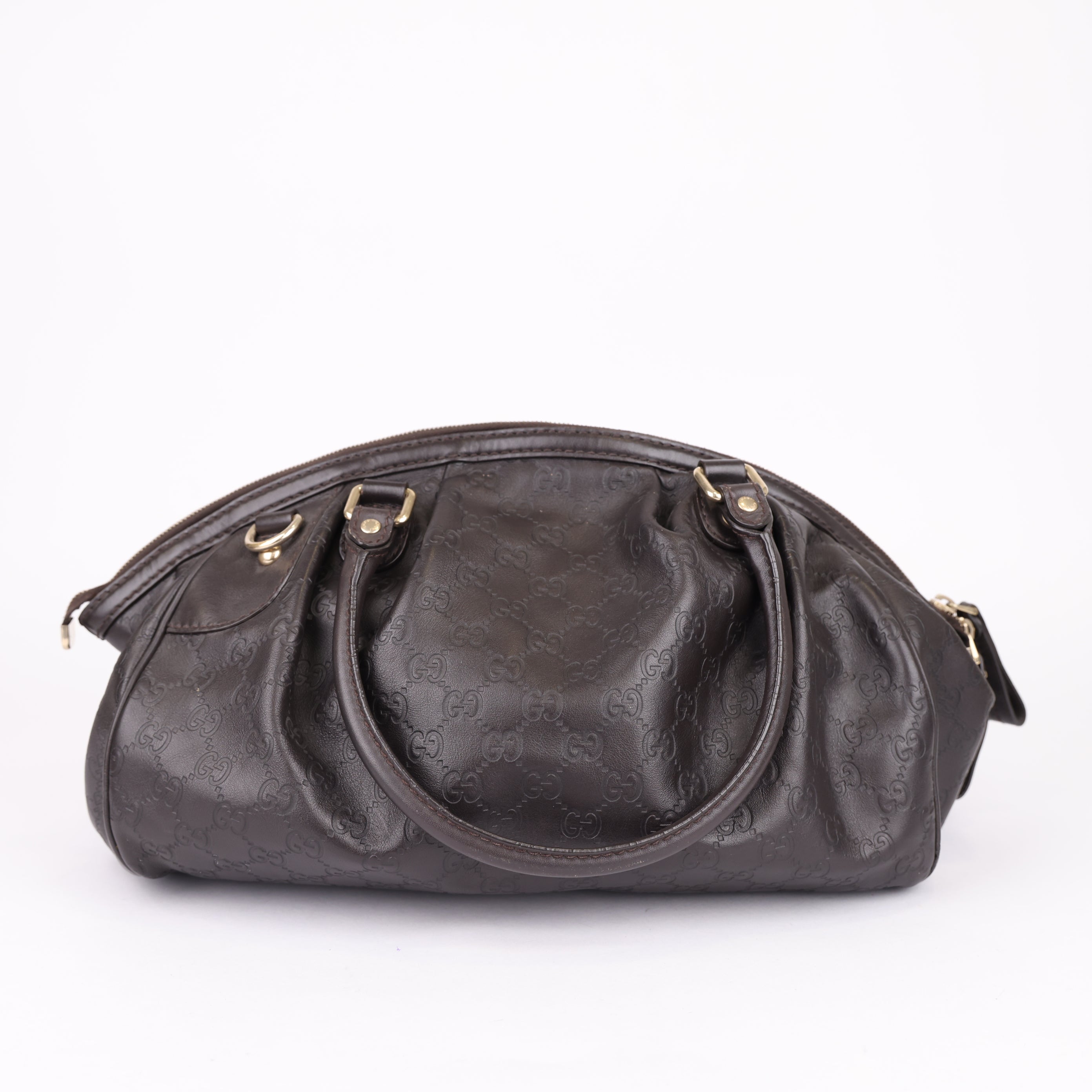 Gucci Brown Guccissima Leather Sukey Satchel Dark brown- Pre Owned