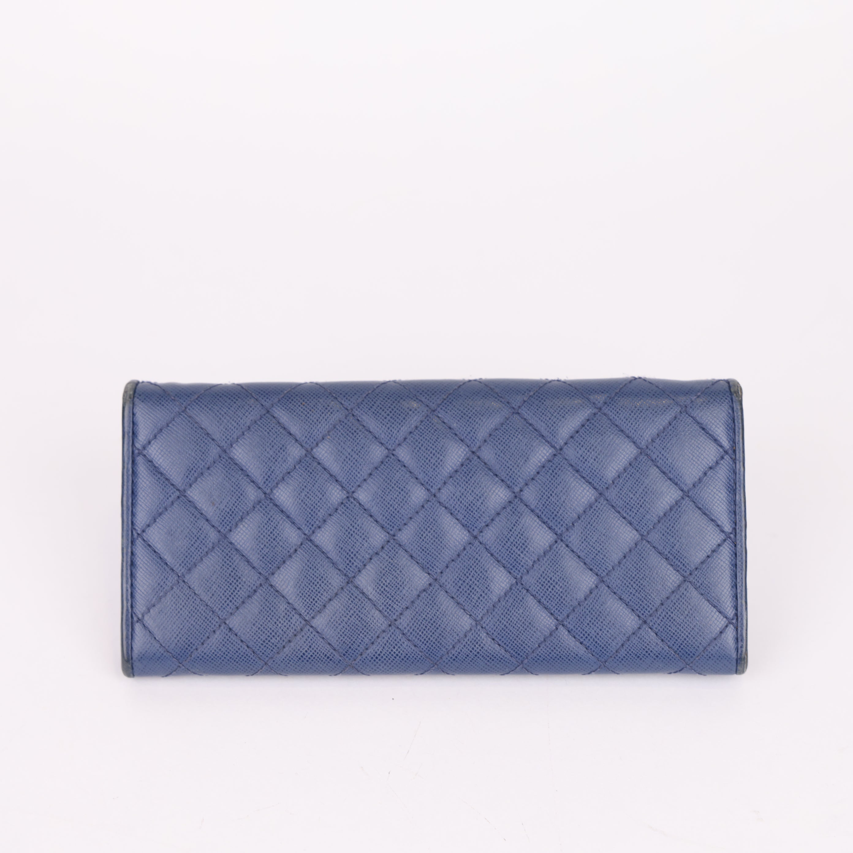 Prada Continental blue Leather Wallet- Pre Owned