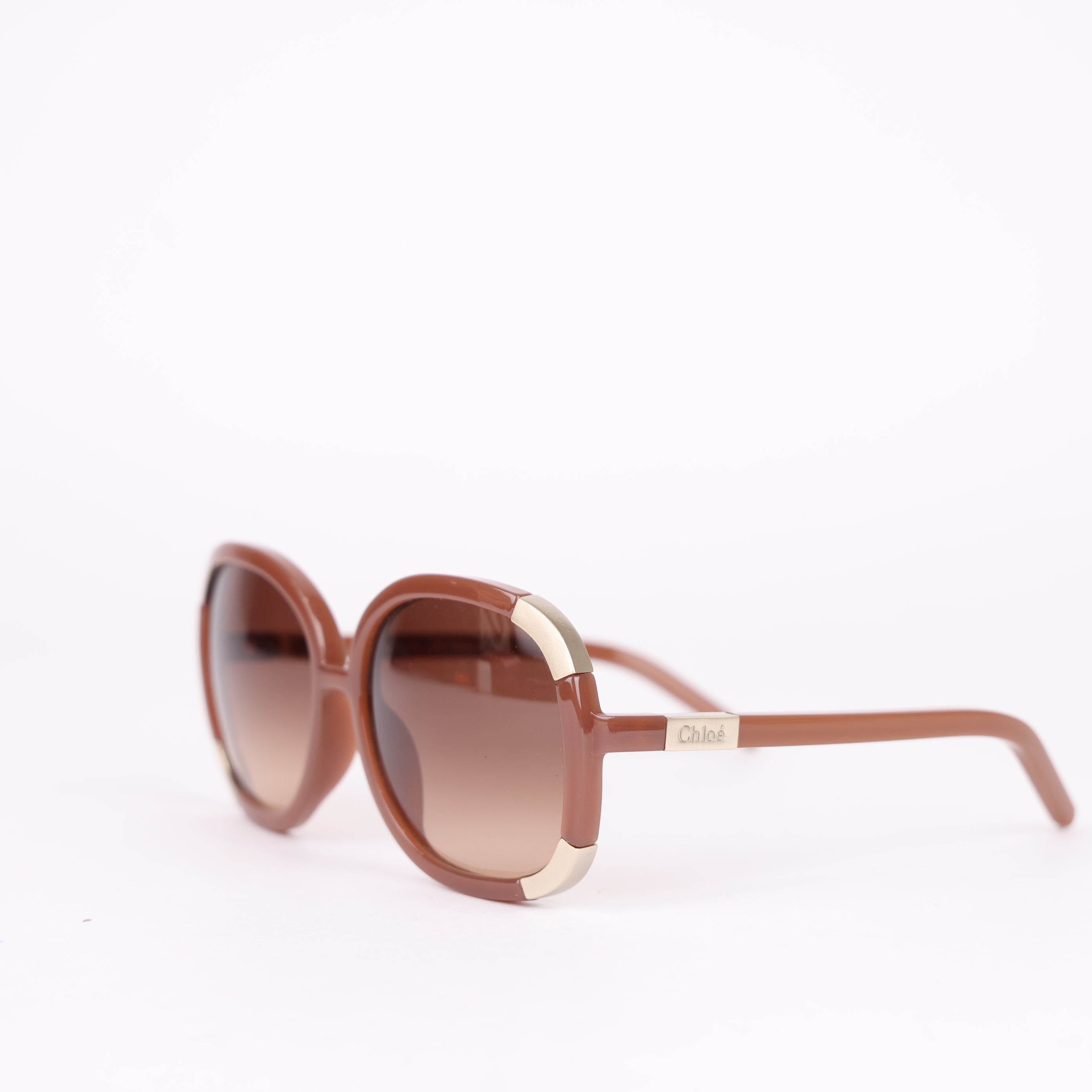 Chloe BROWN ROUND SUNGLASSES- Pre Owned