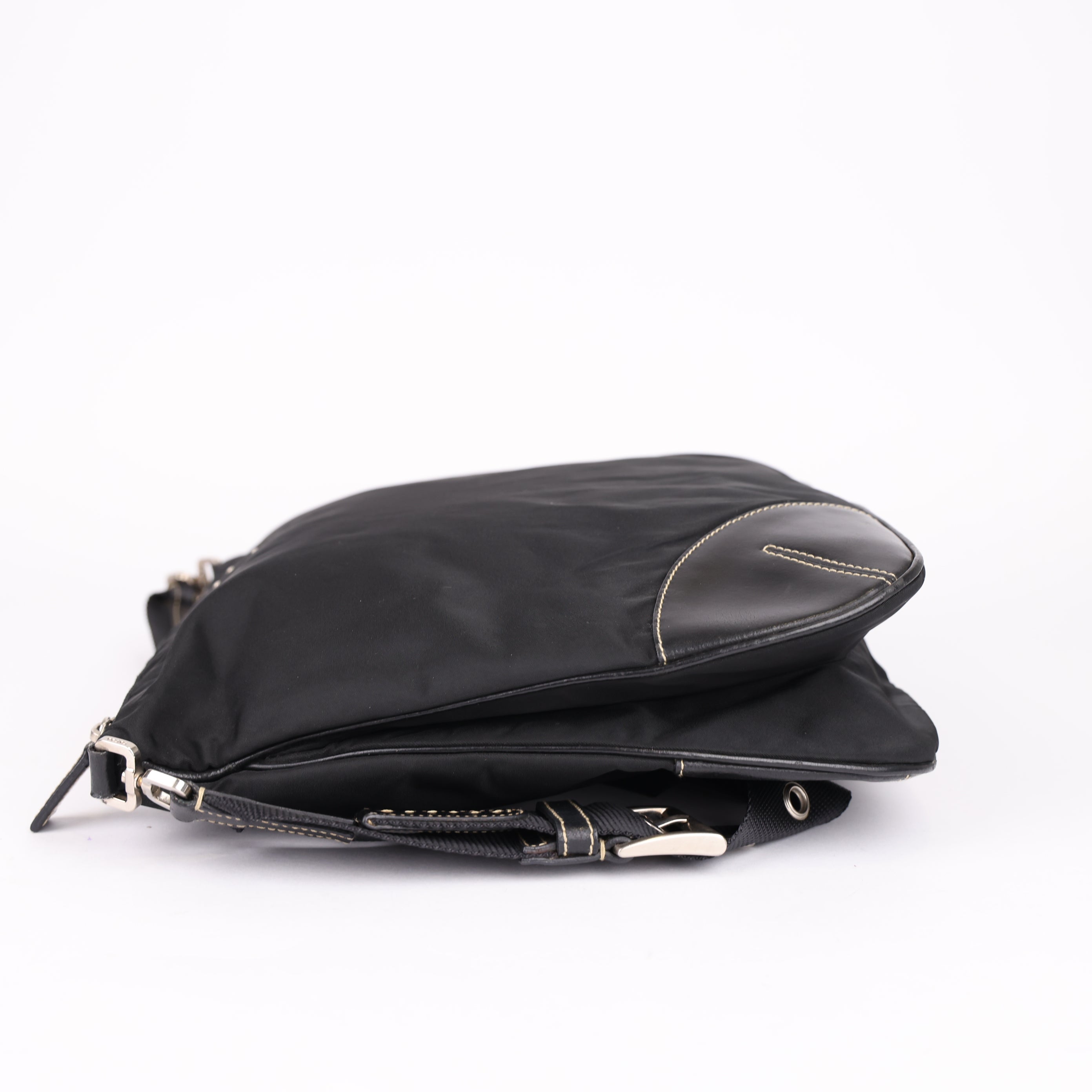 J0924 Prada Black Tessuto Crossbody Bag- Pre Owned