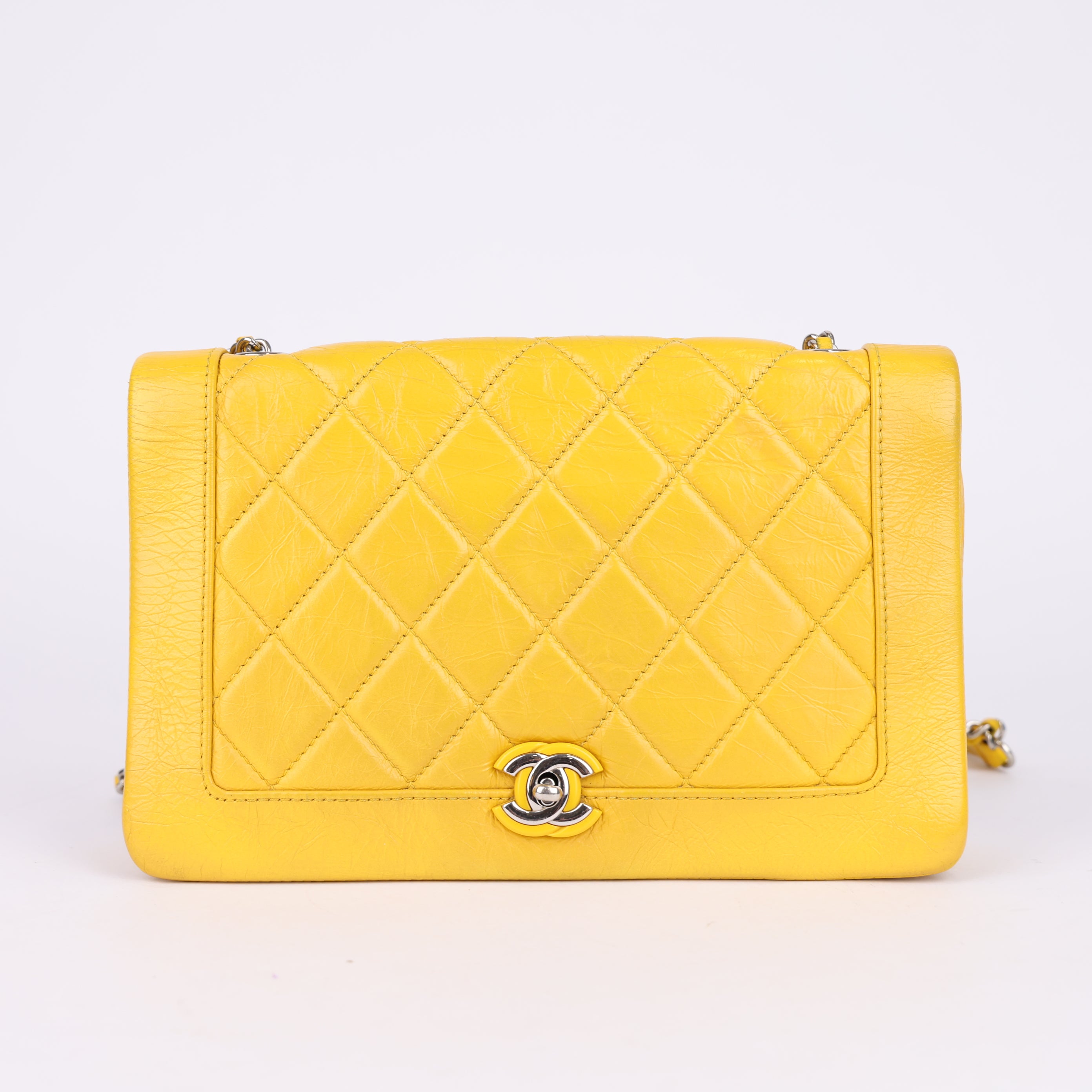 CHANEL 2018 Crumpled Calfskin Bi Quilted Full Flap crossbody bag- Pre Owned