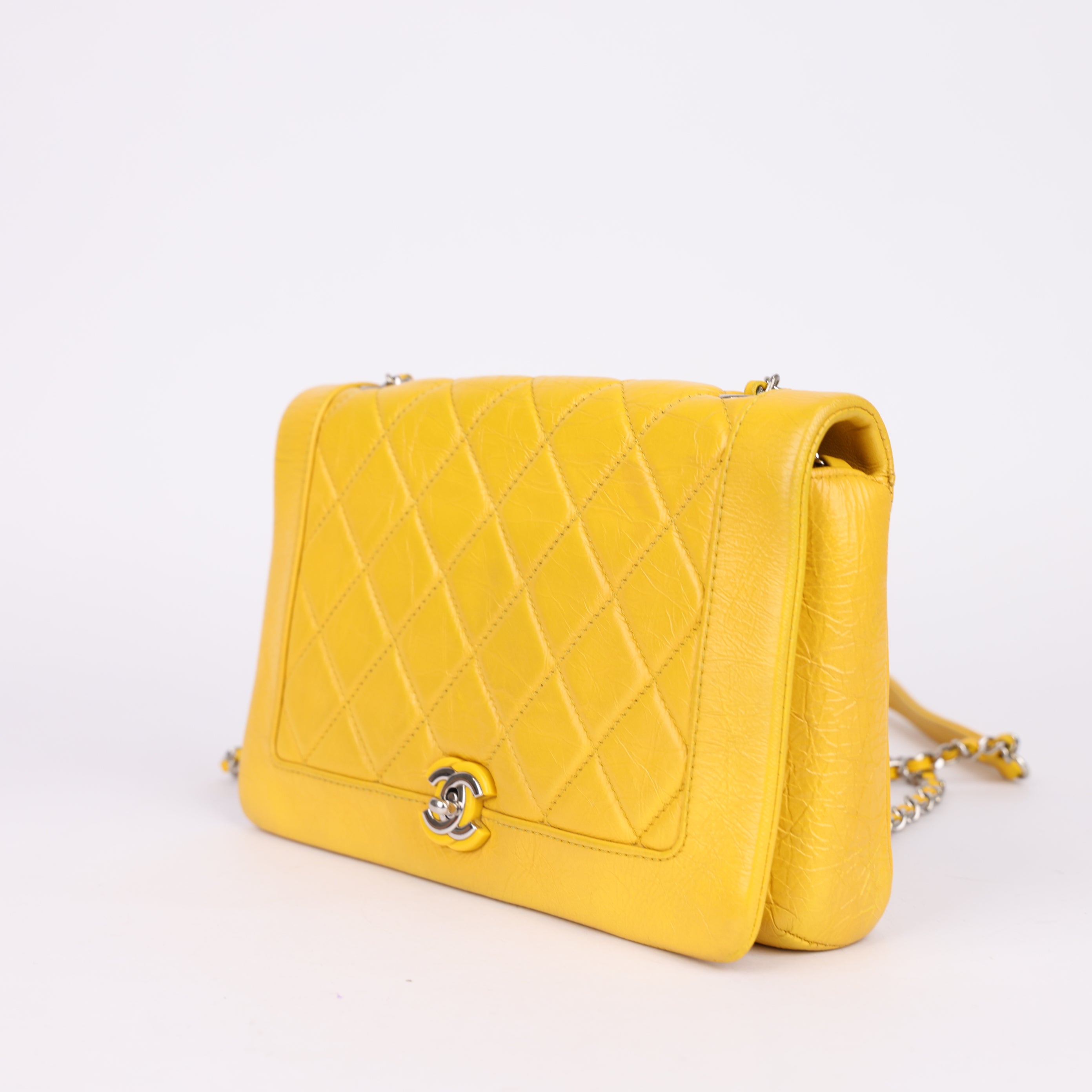 CHANEL 2018 Crumpled Calfskin Bi Quilted Full Flap crossbody bag- Pre Owned