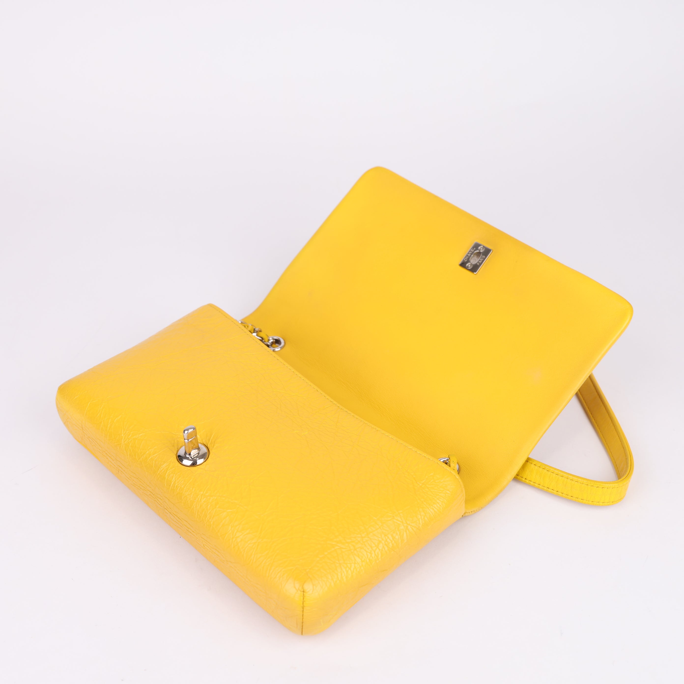 CHANEL 2018 Crumpled Calfskin Bi Quilted Full Flap crossbody bag- Pre Owned