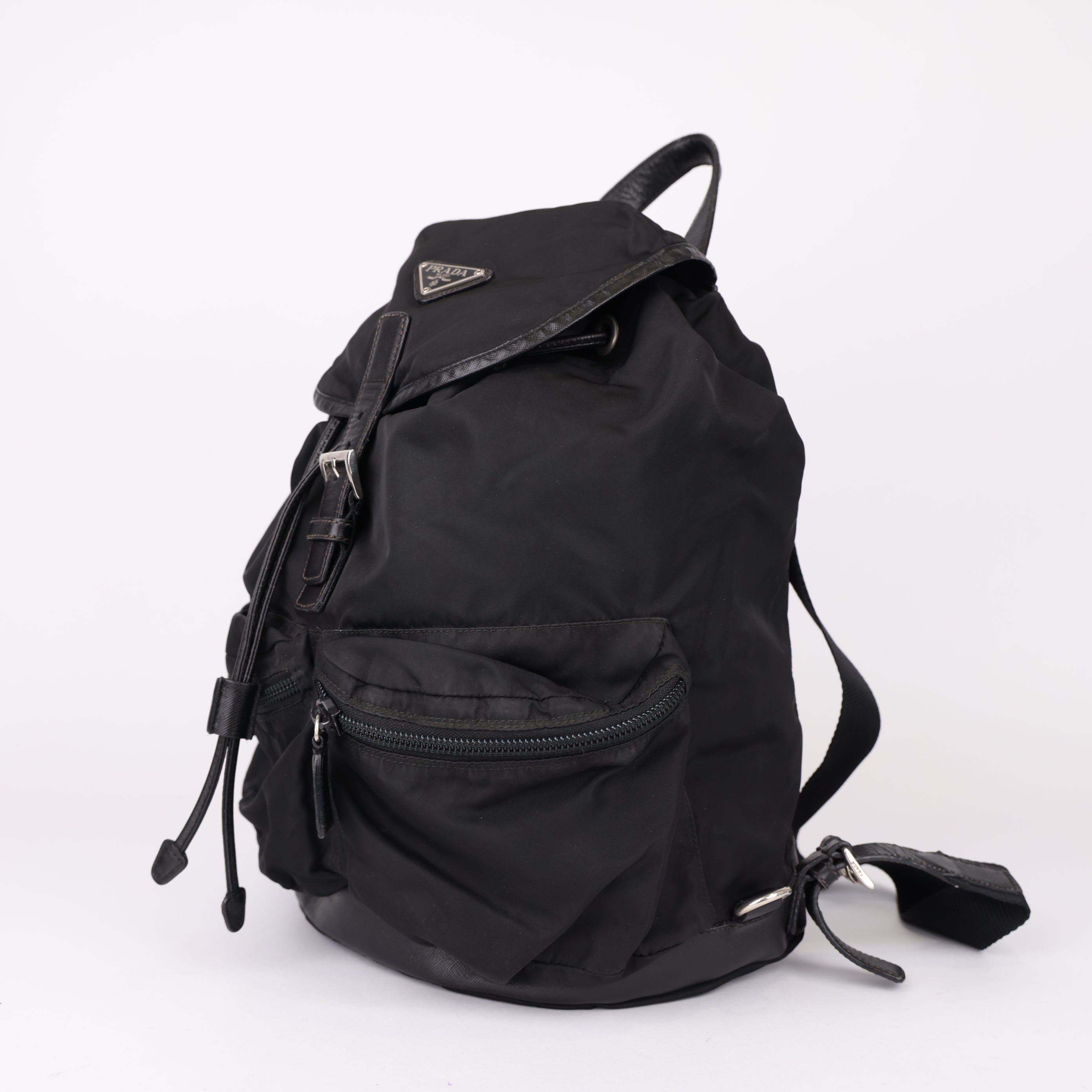 J0928 PRADA Backpack Nylon Black- Pre Owned