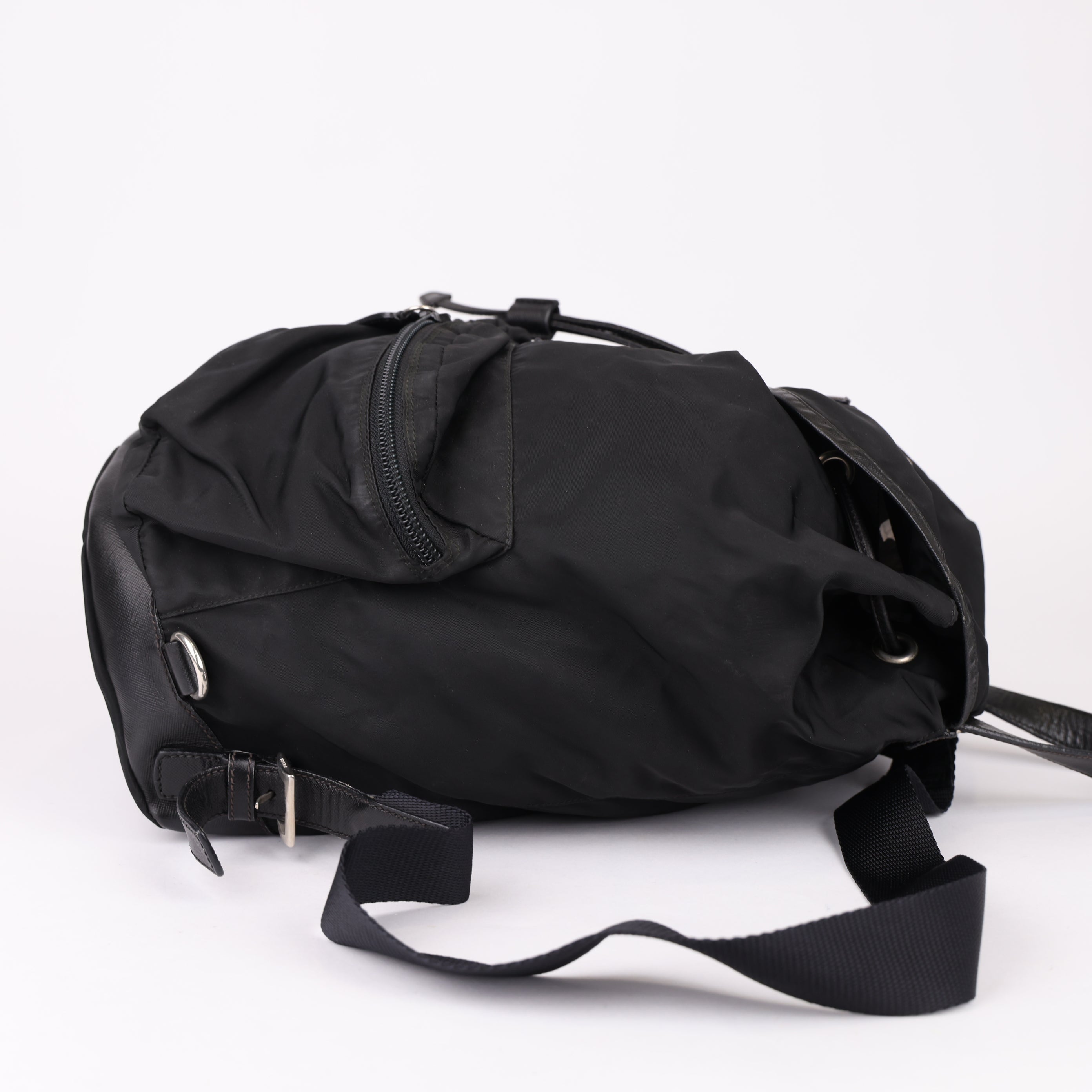 J0928 PRADA Backpack Nylon Black- Pre Owned