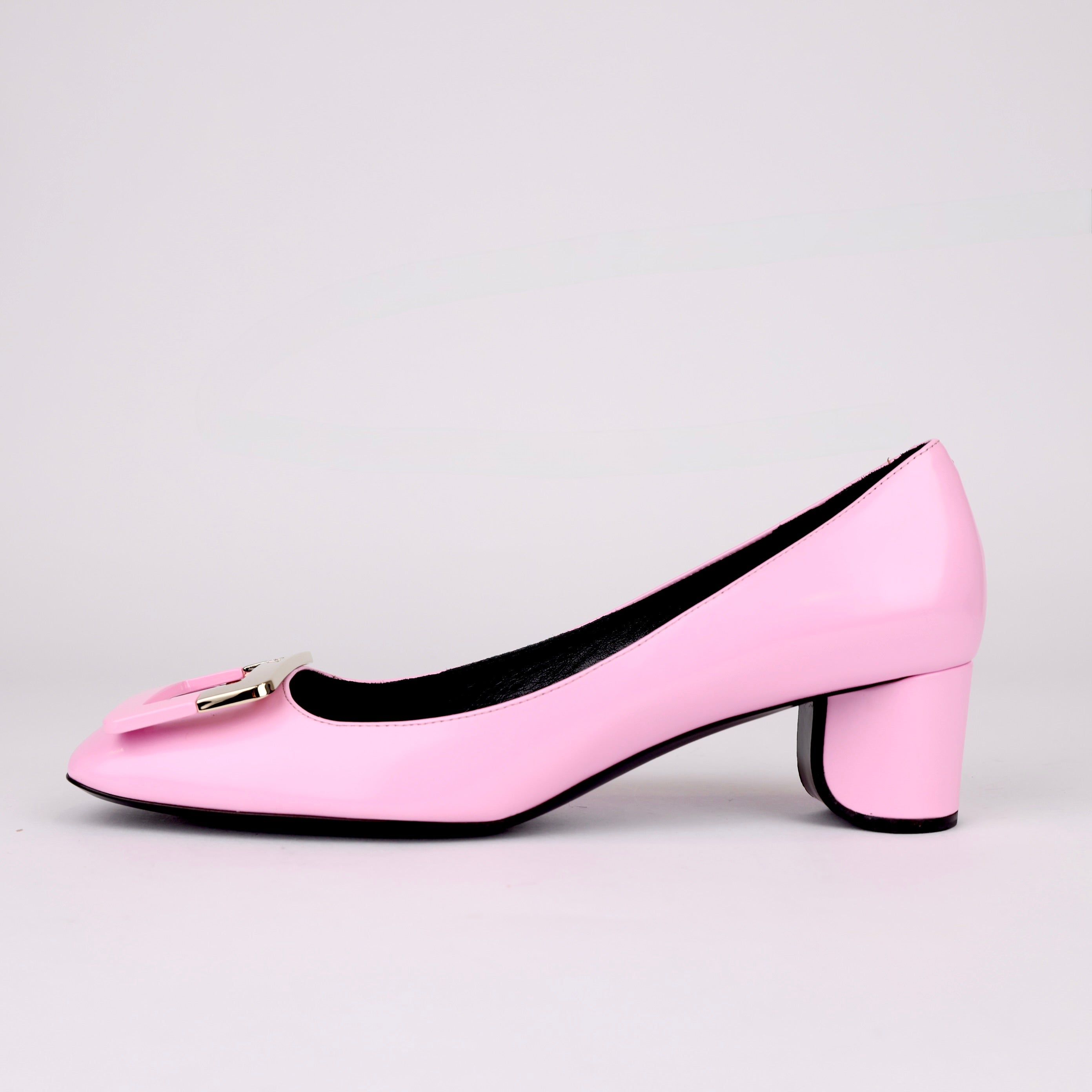 Roger Vivier Tres Vivier Rosa Bonbon Patent Leather Pumps SIZE EU37.5/ UK4.5- Pre Owned