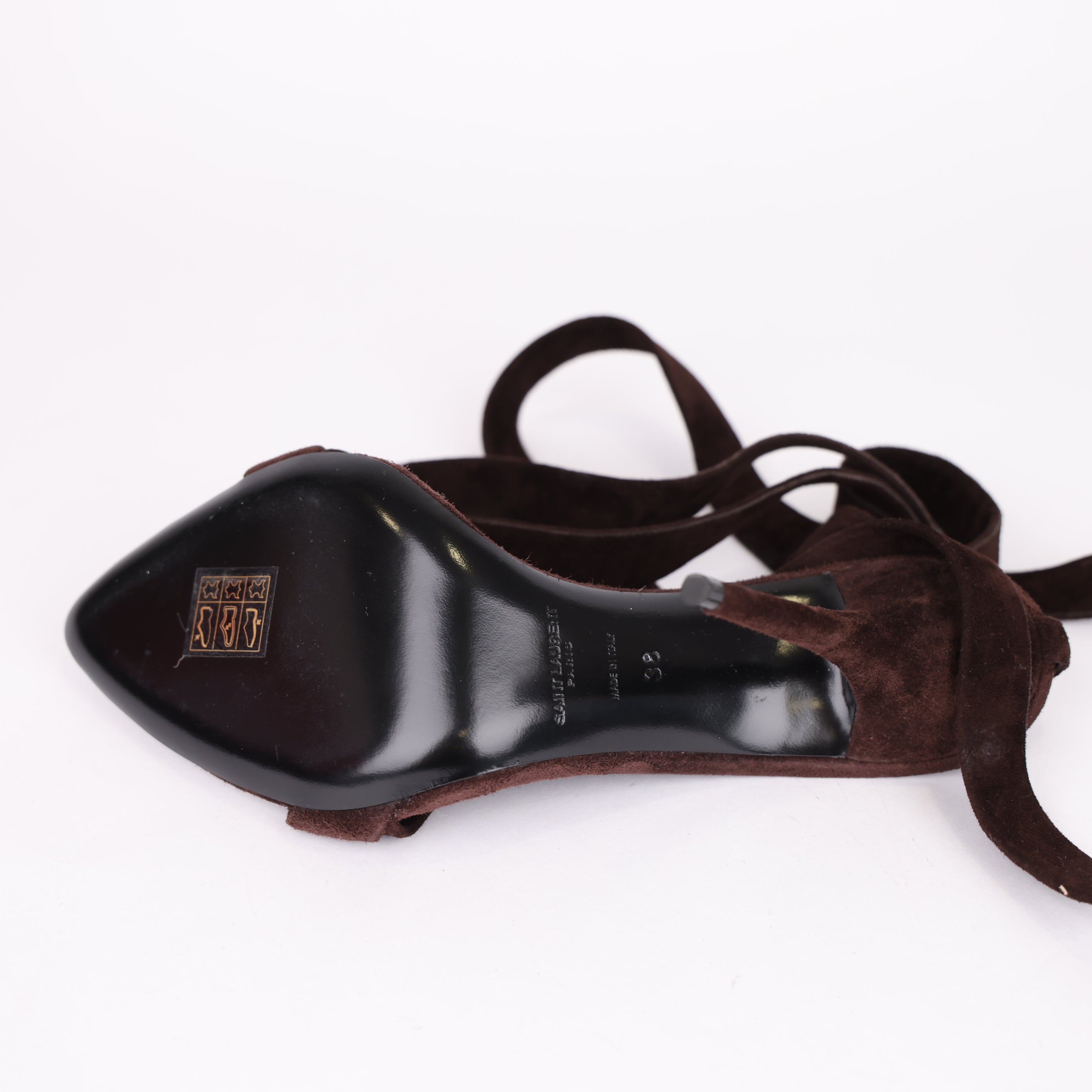 Saint Laurent Deva 105 Leather Sandals size EU38 UK5- Pre Owned