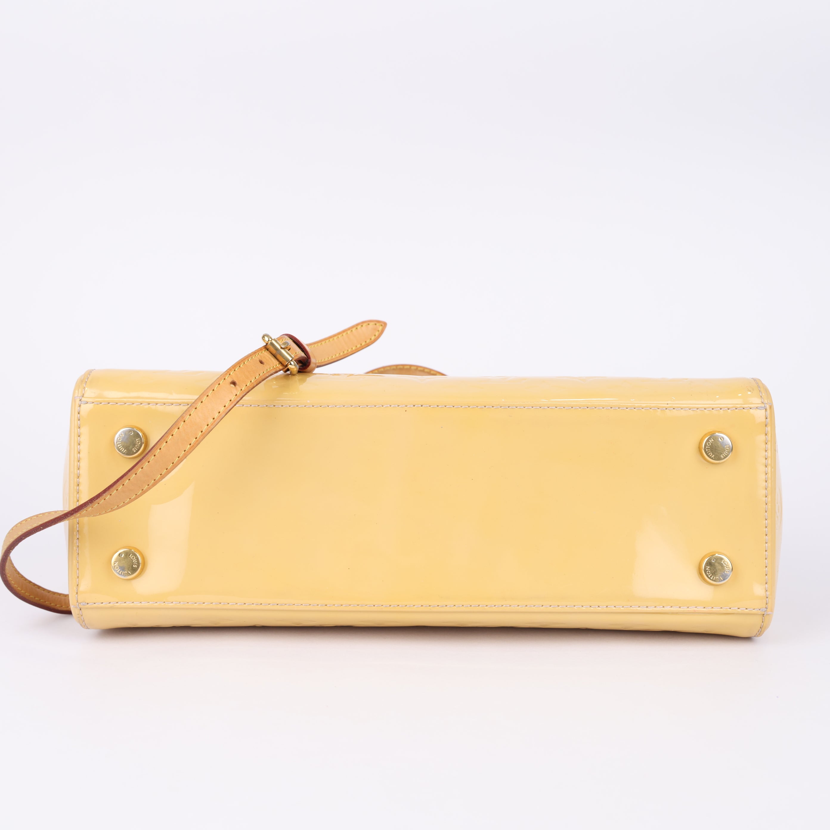 Louis Vuitton Brea MM Yellow Monogram Vernis Leather Tote- Pre Owned