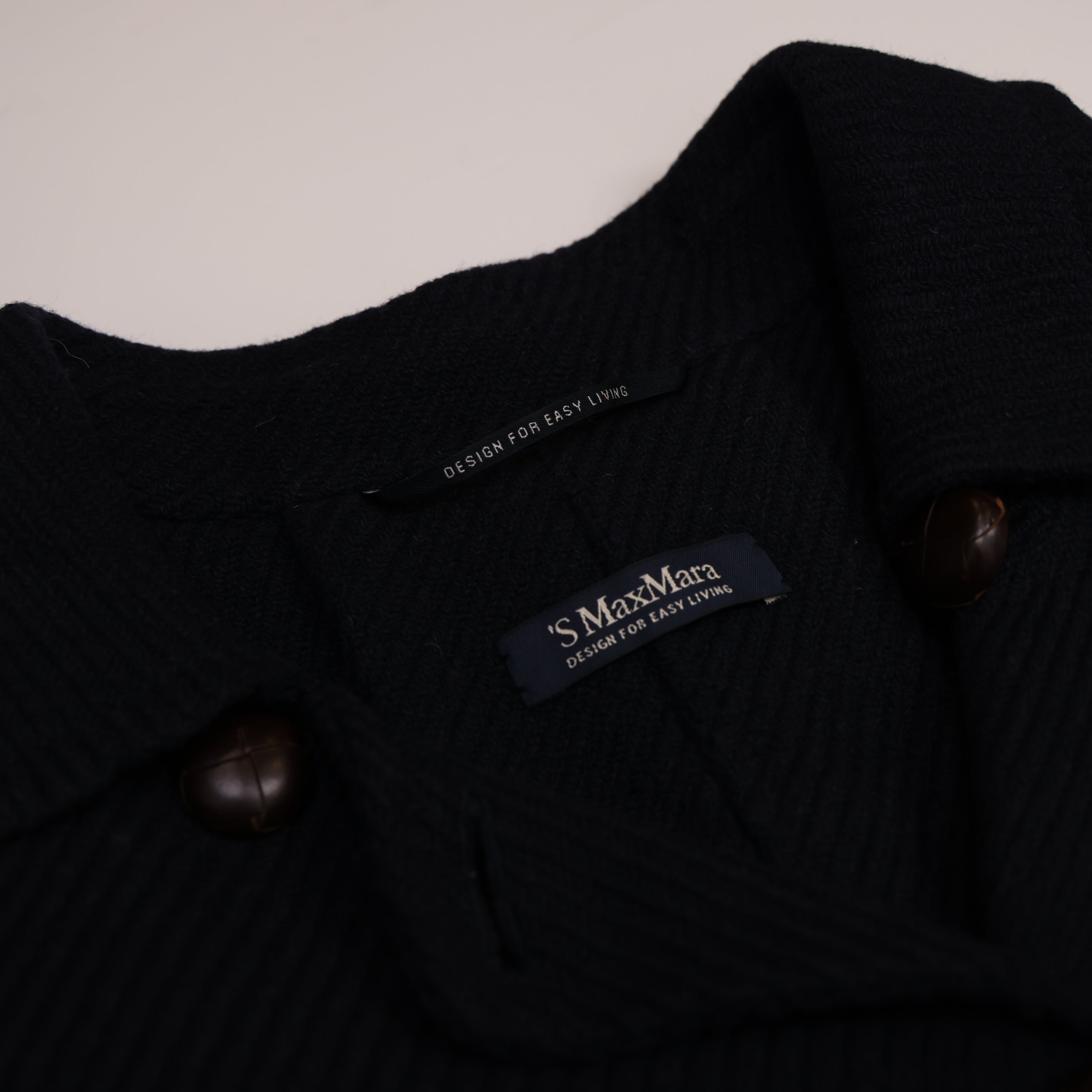 J0948 MaxMara Navy Blue Coat size 10- Pre Owned