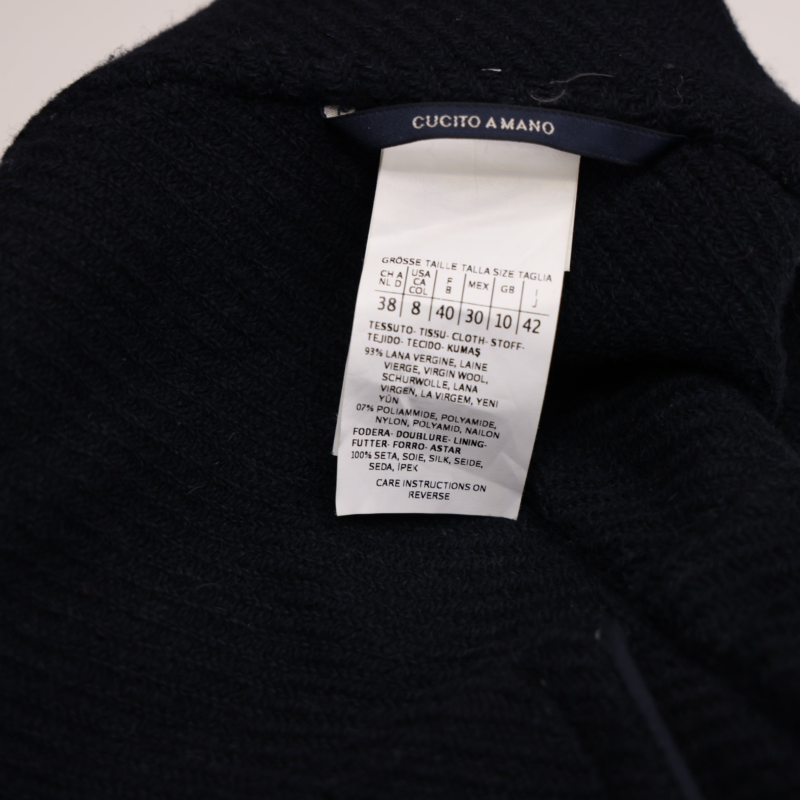 J0948 MaxMara Navy Blue Coat size 10- Pre Owned