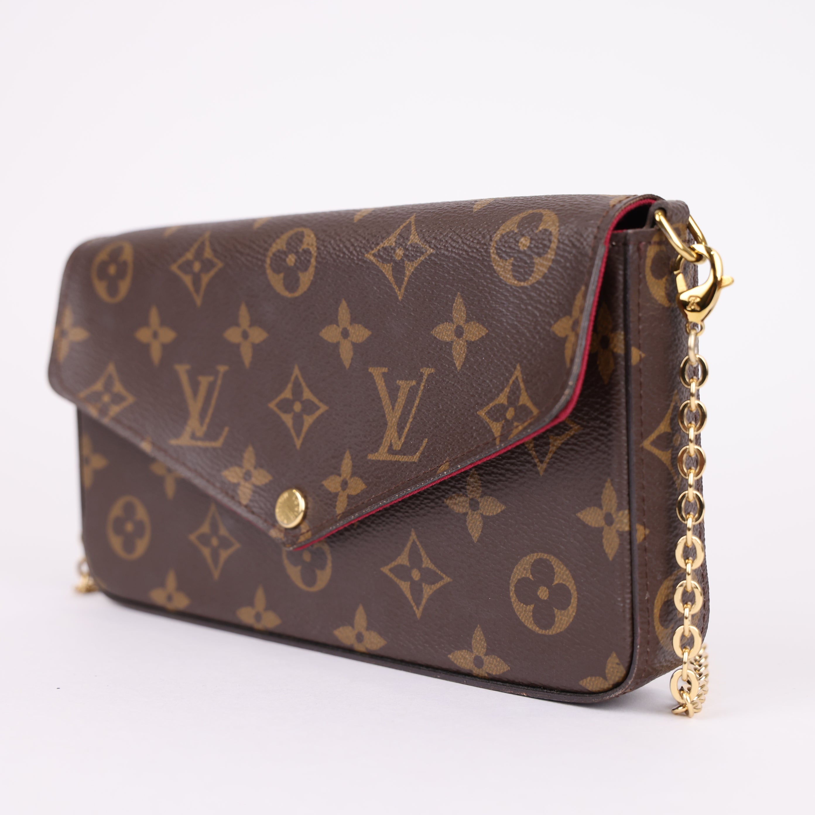 Louis Vuitton Felicie Monogram Shoulder Pochette Brown- Pre Owned