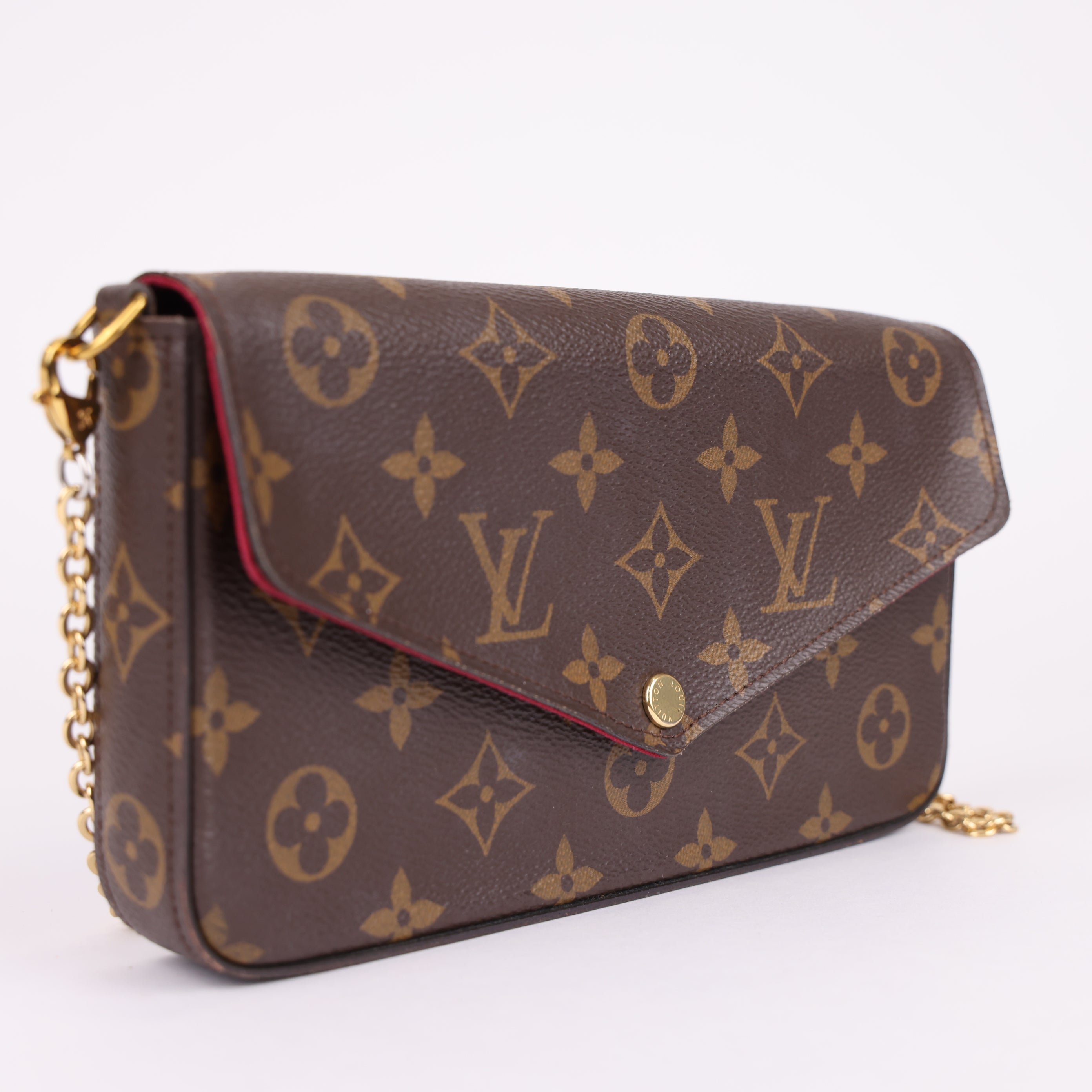 Louis Vuitton Felicie Monogram Shoulder Pochette Brown- Pre Owned