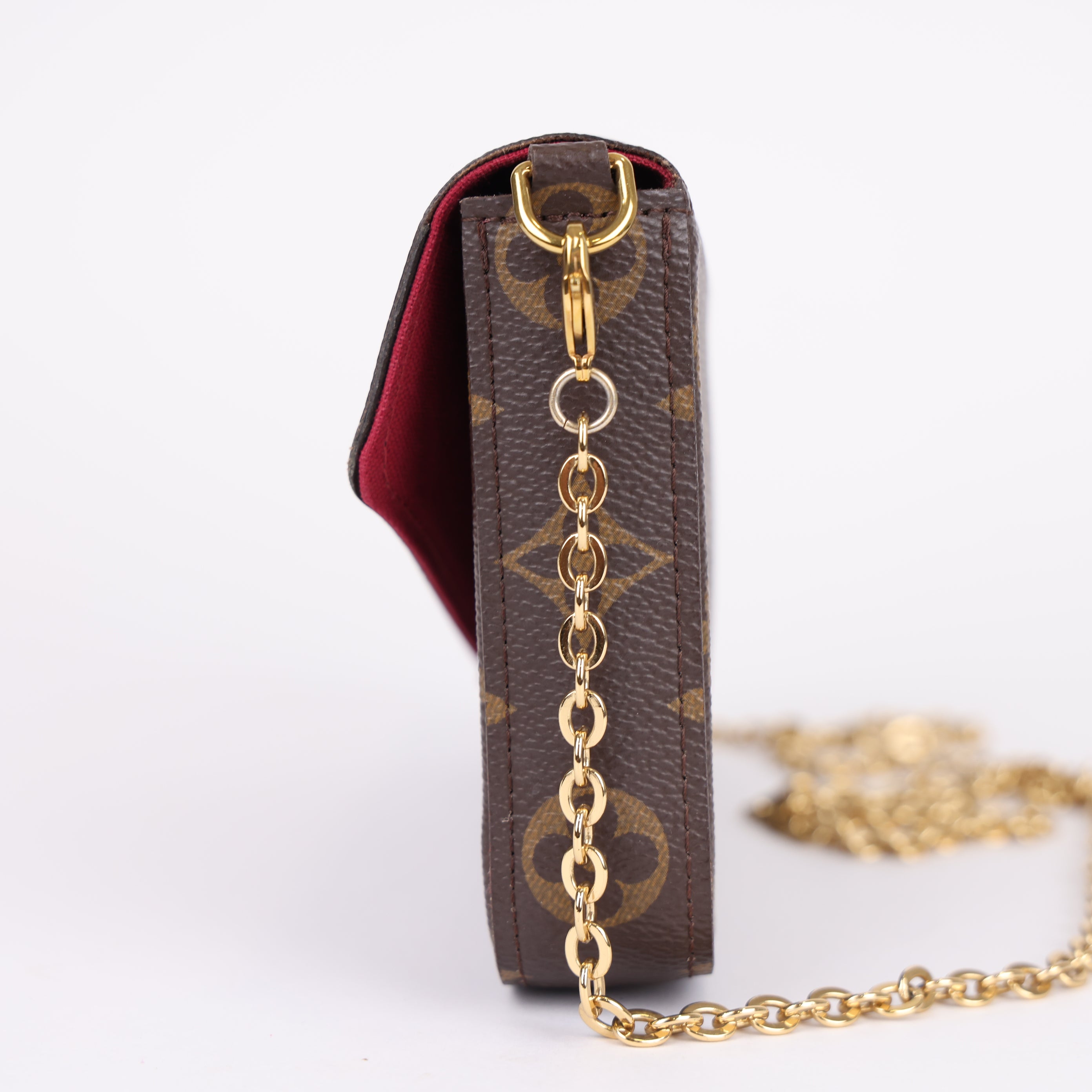 Louis Vuitton Felicie Monogram Shoulder Pochette Brown- Pre Owned