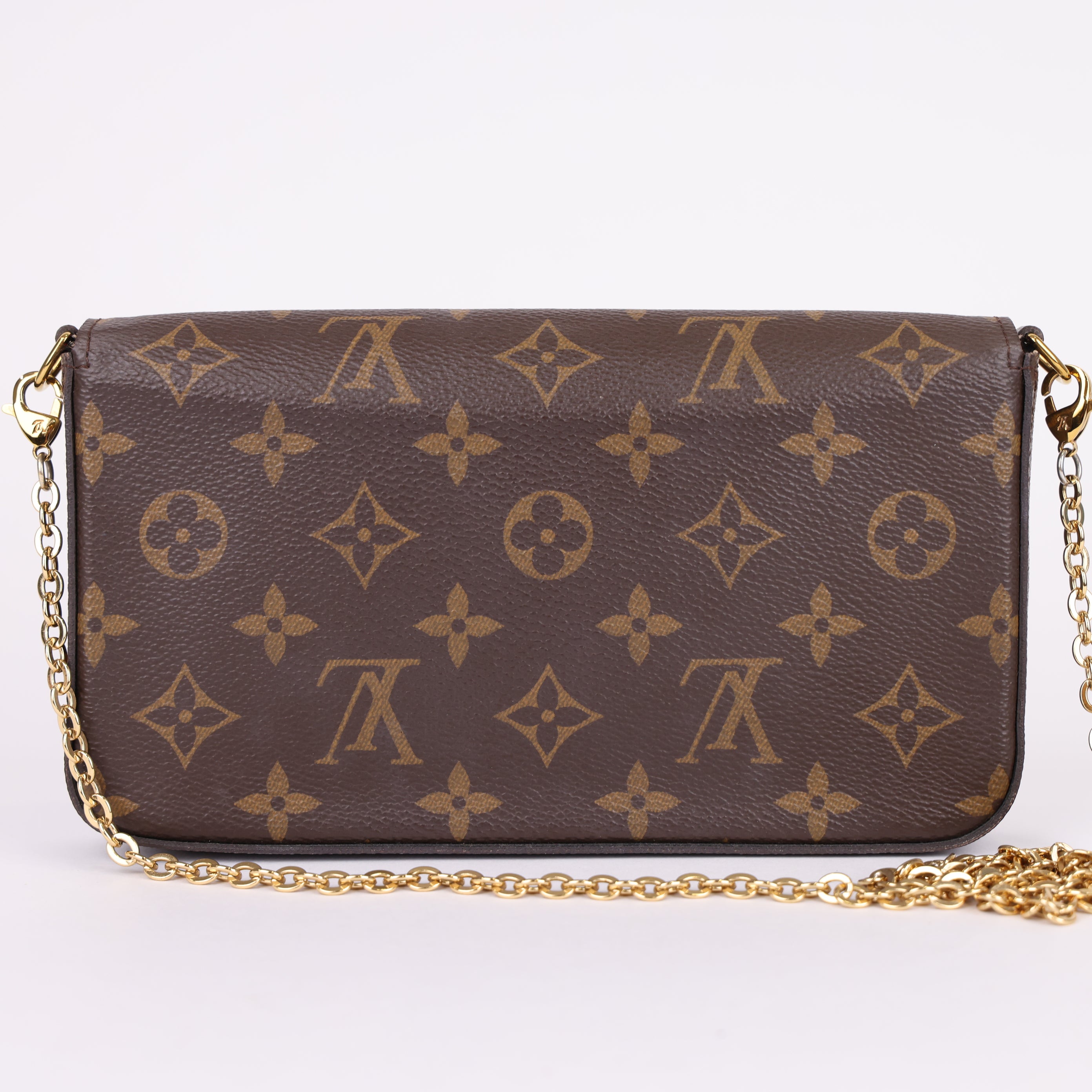 Louis Vuitton Felicie Monogram Shoulder Pochette Brown- Pre Owned
